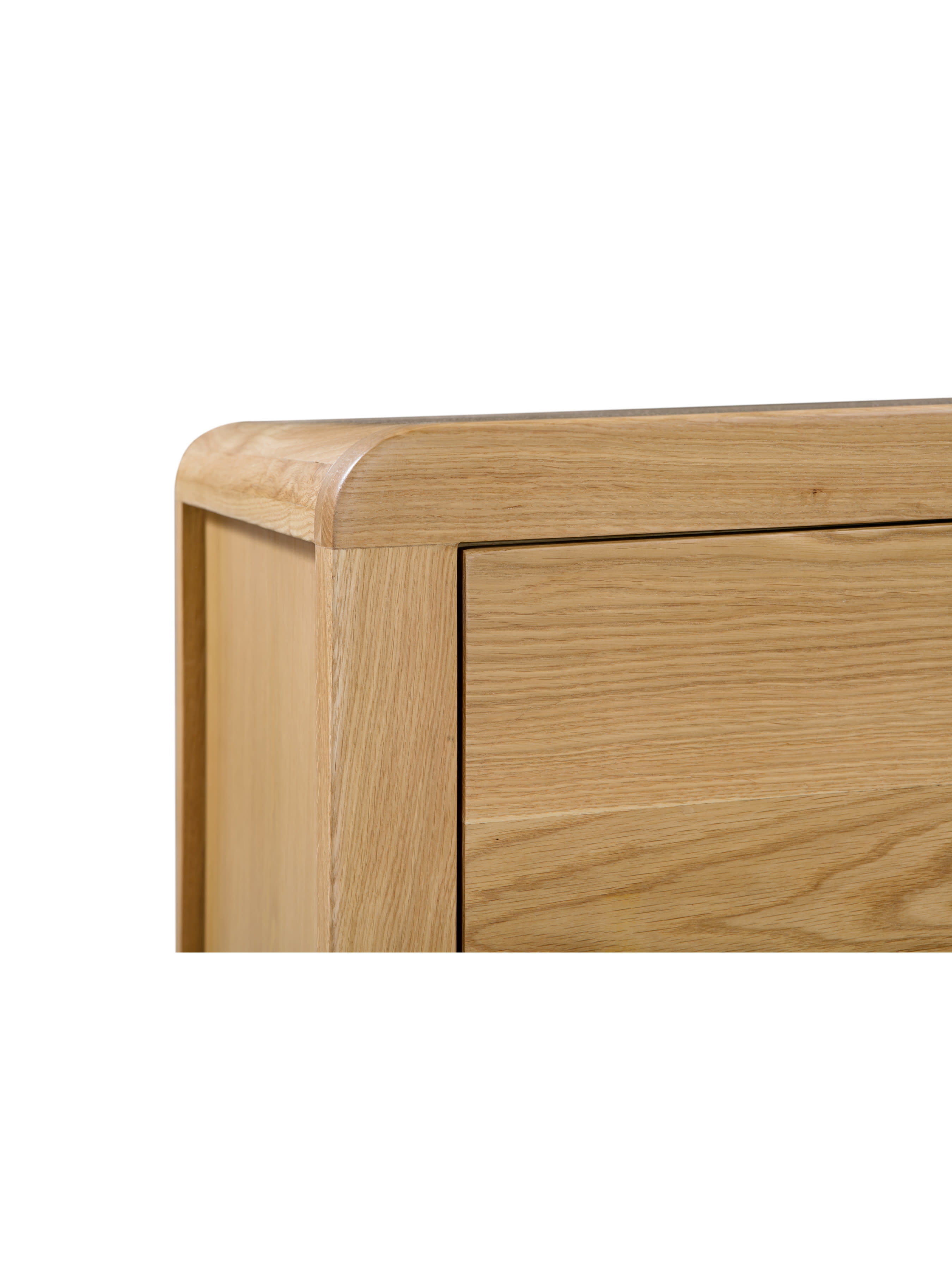 Curve Oak 3 Drawer Chest