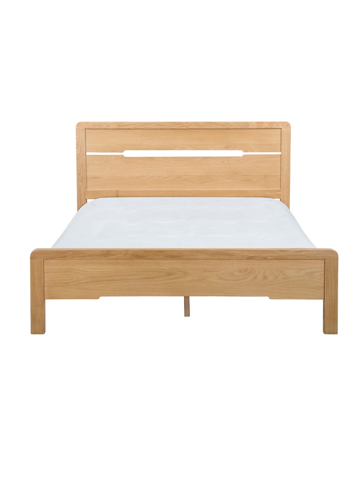 Curve Oak Wooden Bed