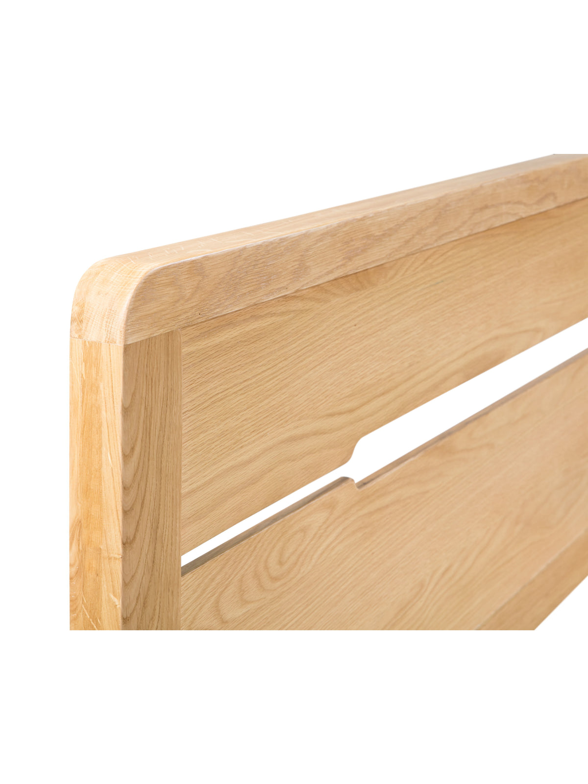 Curve Oak Wooden Bed