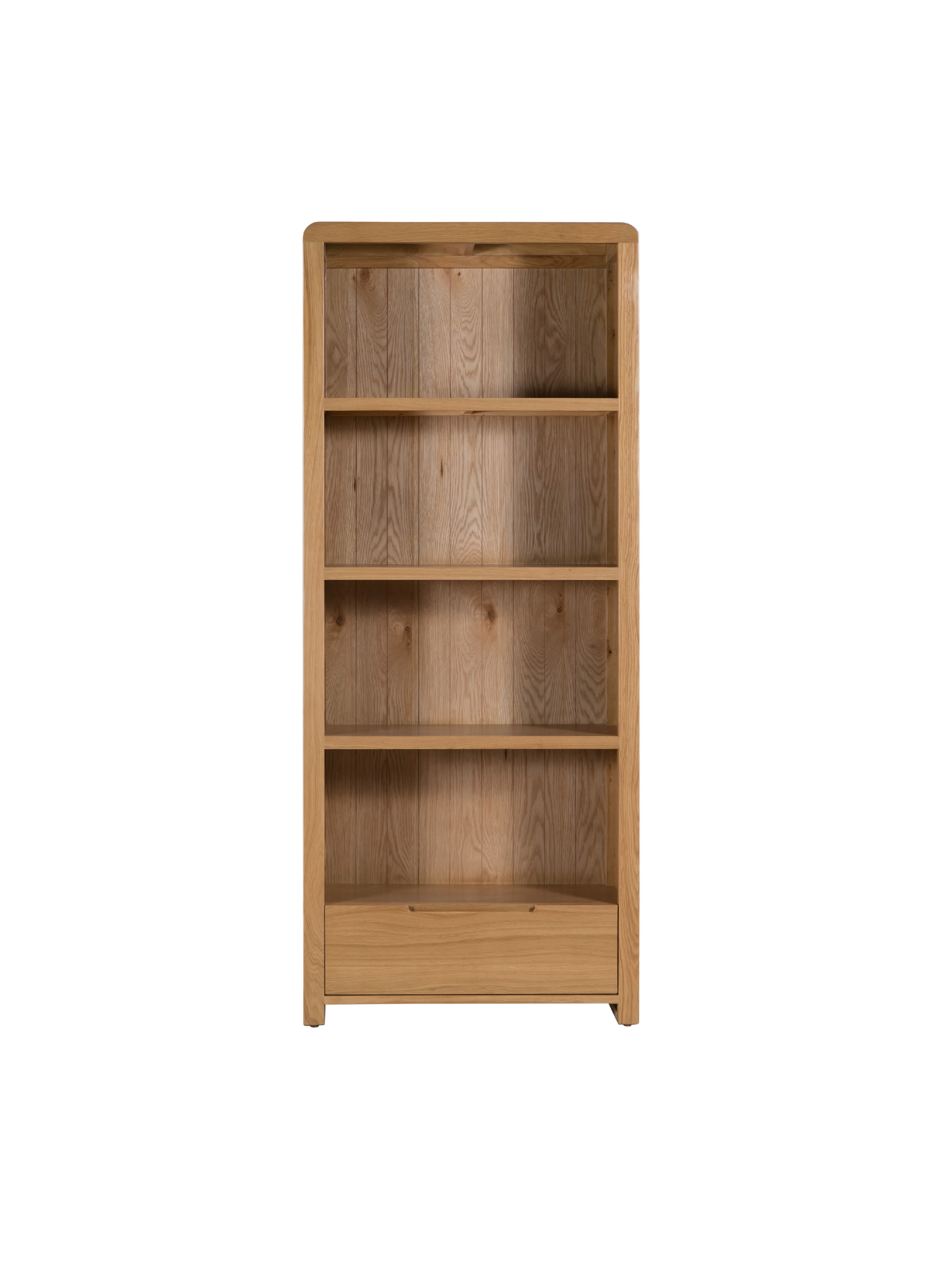 Curve Oak Tall Bookcase