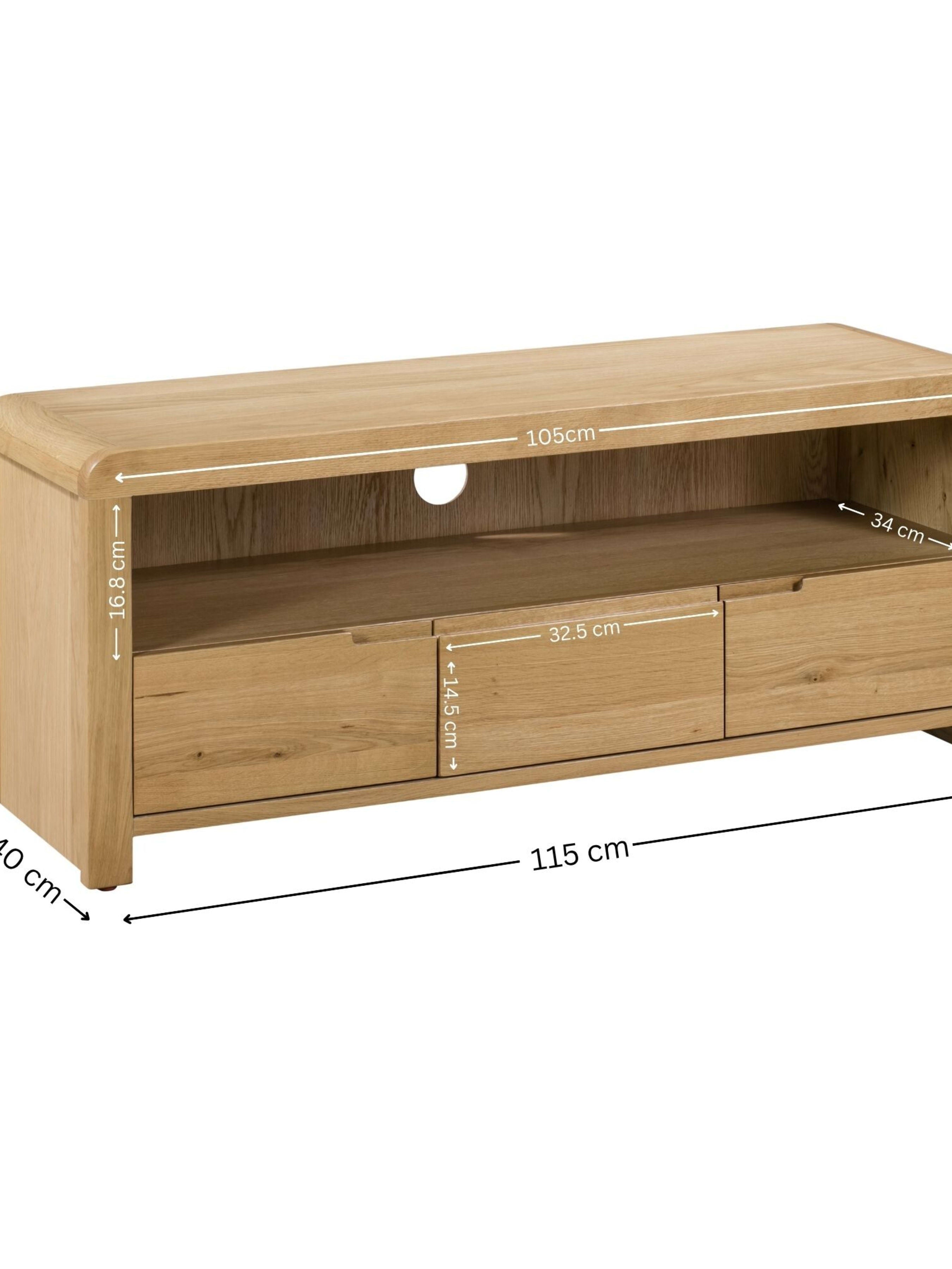 Curve Oak TV Unit