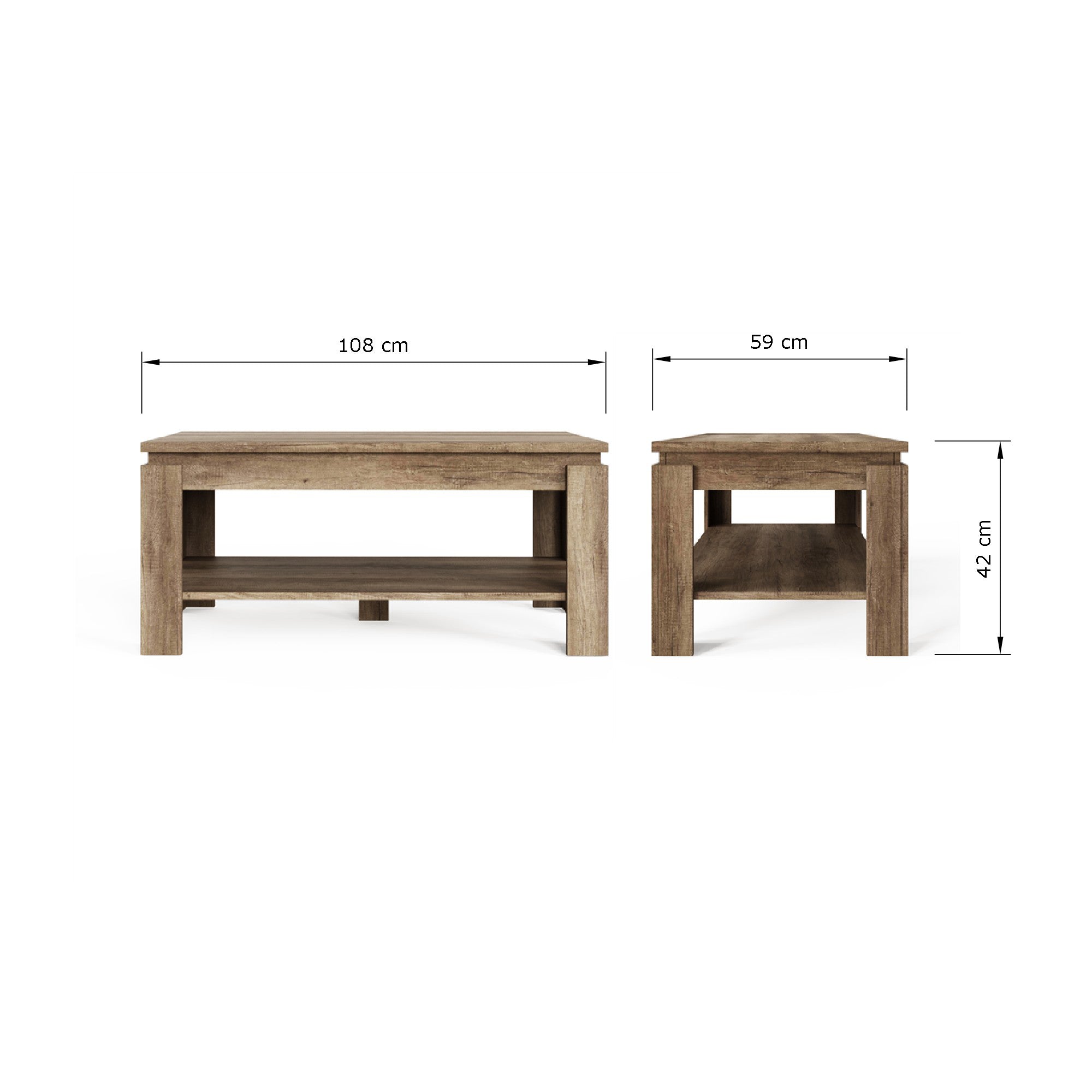 Canyon Oak Coffee Table – GFW, view 5