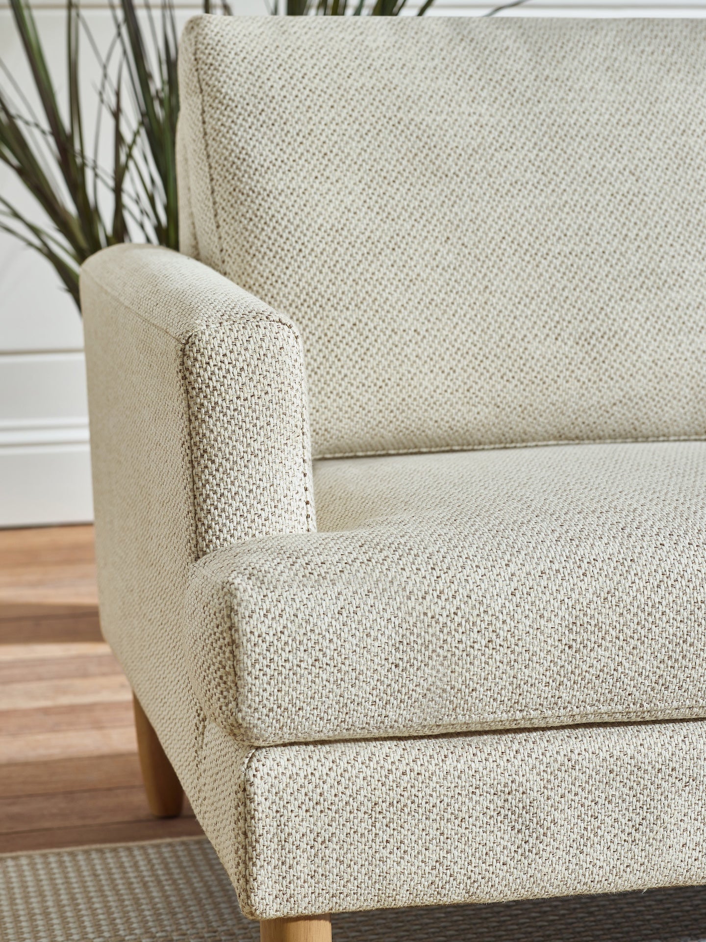 Daisy Beige Pearl Barley Upholstered Compact 2 Seater Sofa – Julian Bowen, view 9