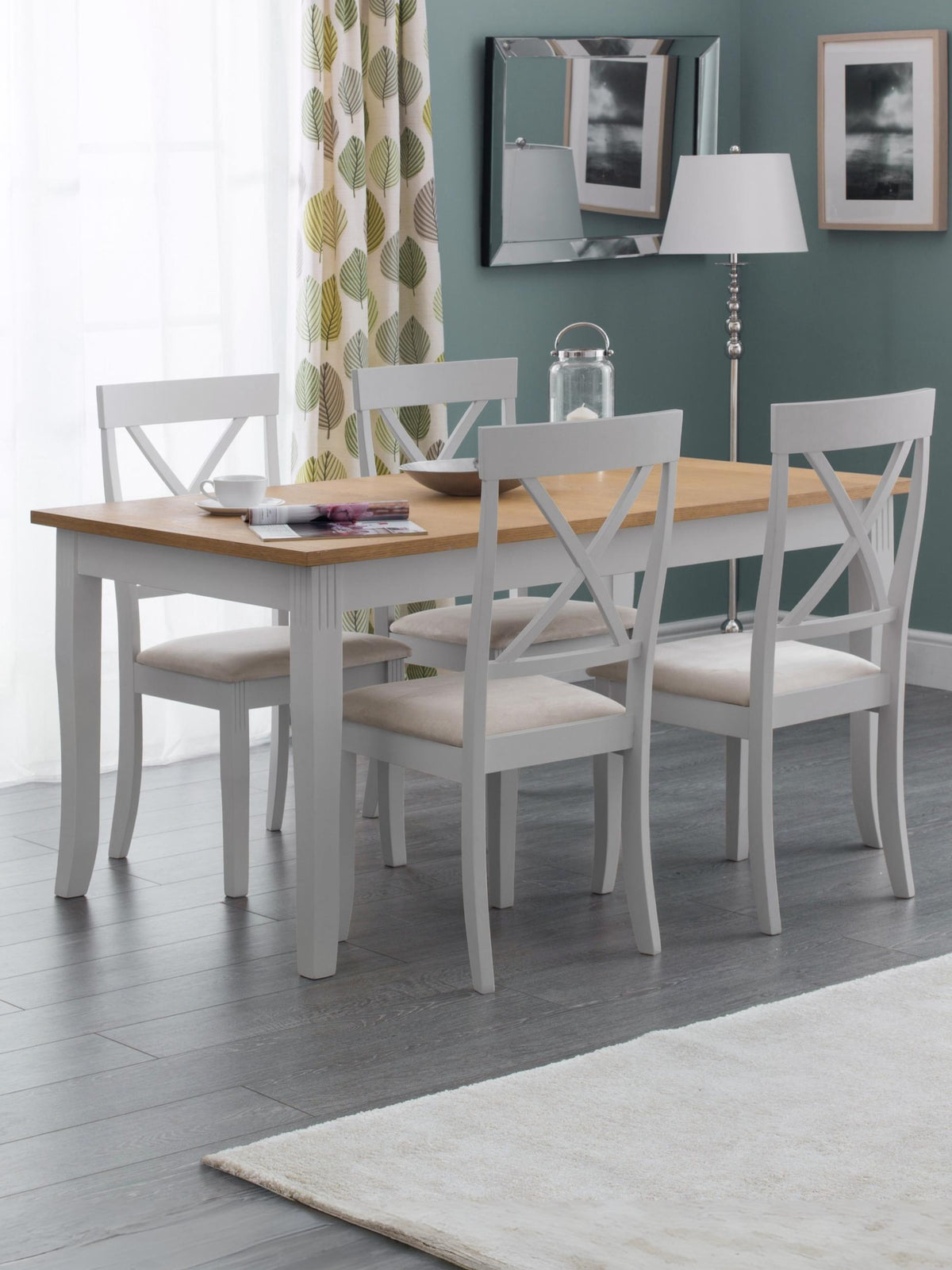 Davenport Oak/Elephant Grey Dining Table