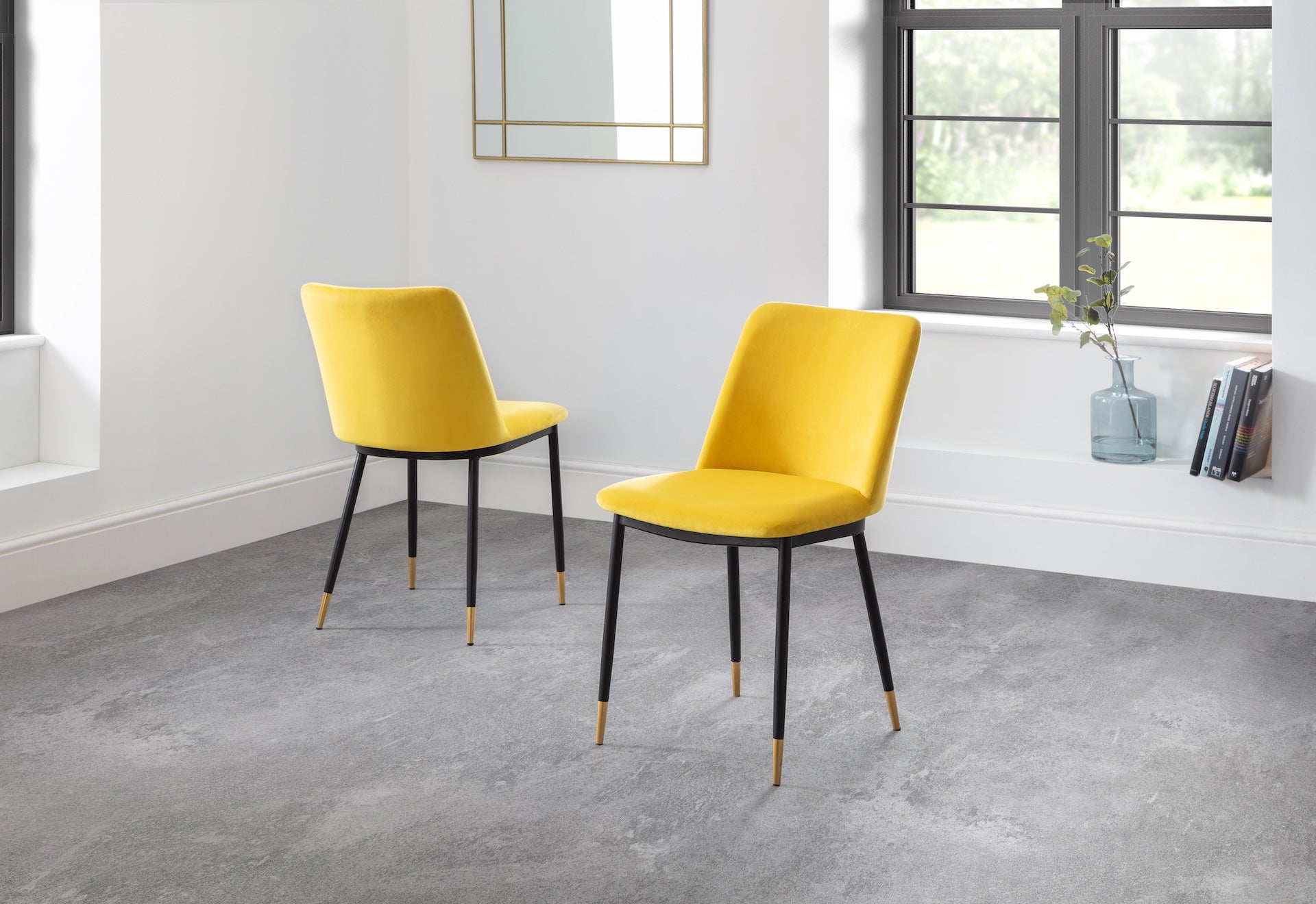 Delaunay Dining Chairs - Mustard (Set Of 2) – Julian Bowen, view 5