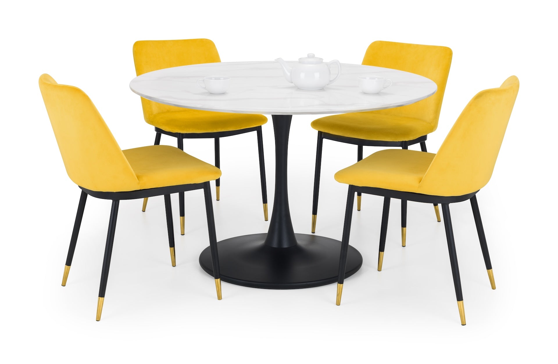 Delaunay Dining Chairs - Mustard (Set Of 2) – Julian Bowen, view 6