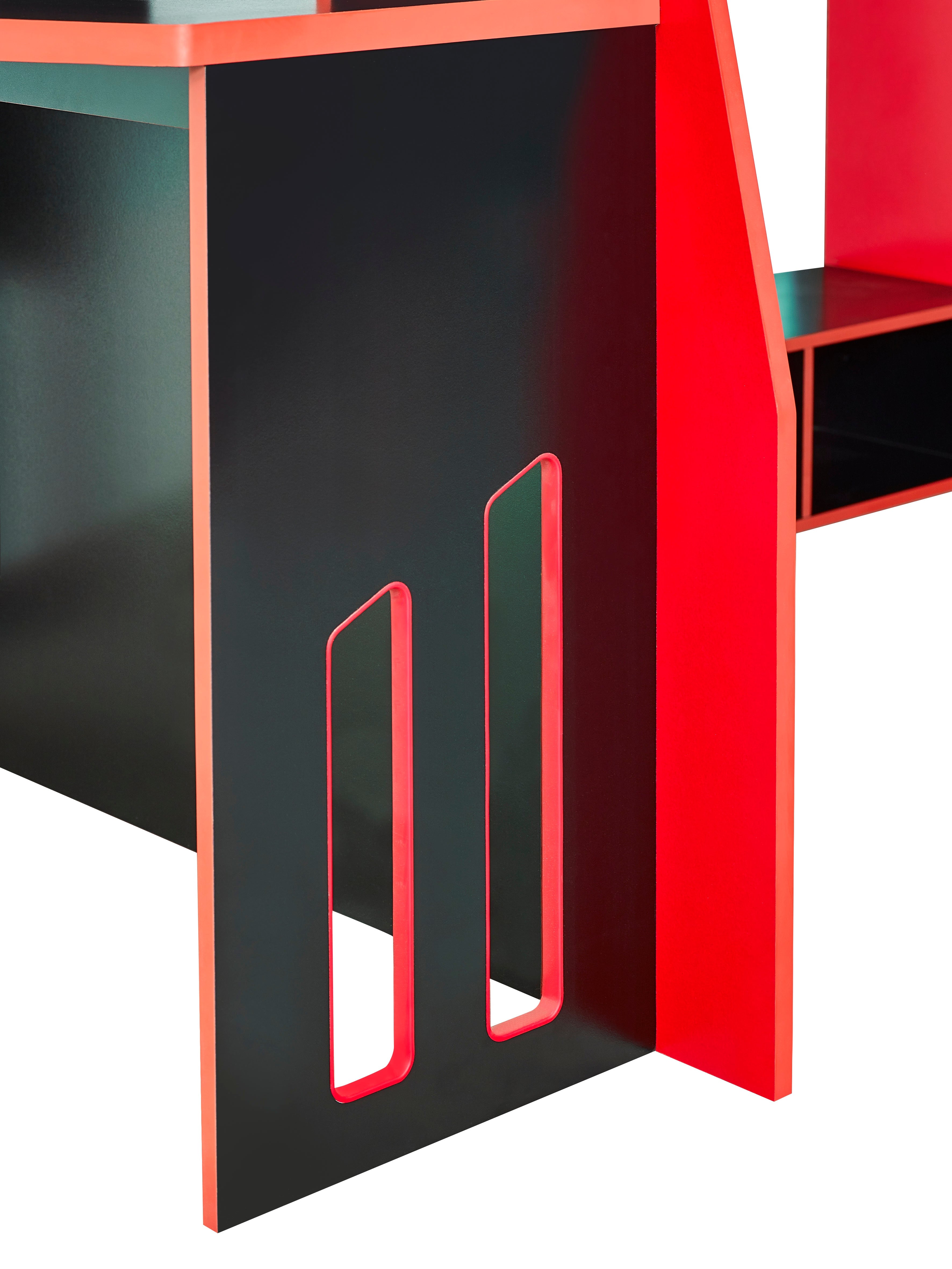 Eagle Single Gaming Highsleeper Bed - Black and Red – Julian Bowen, view 17