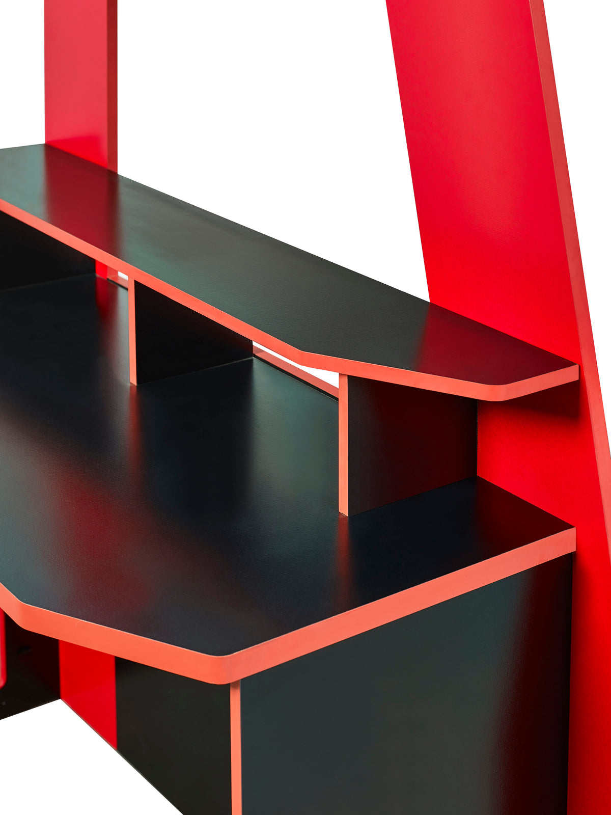 Eagle Single Gaming Highsleeper Bed - Black and Red