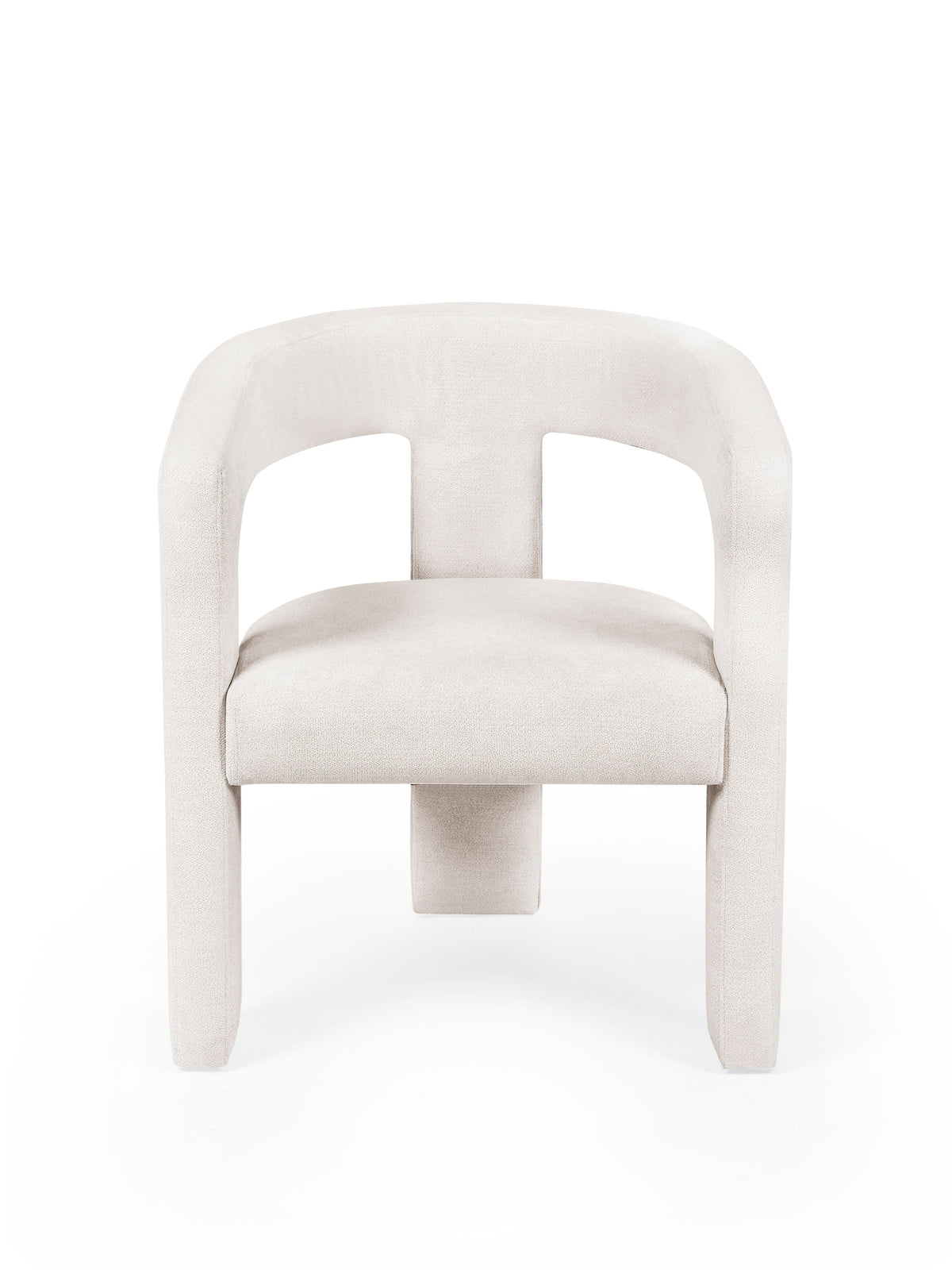 Elara Cream Chenille Upholstered Chair