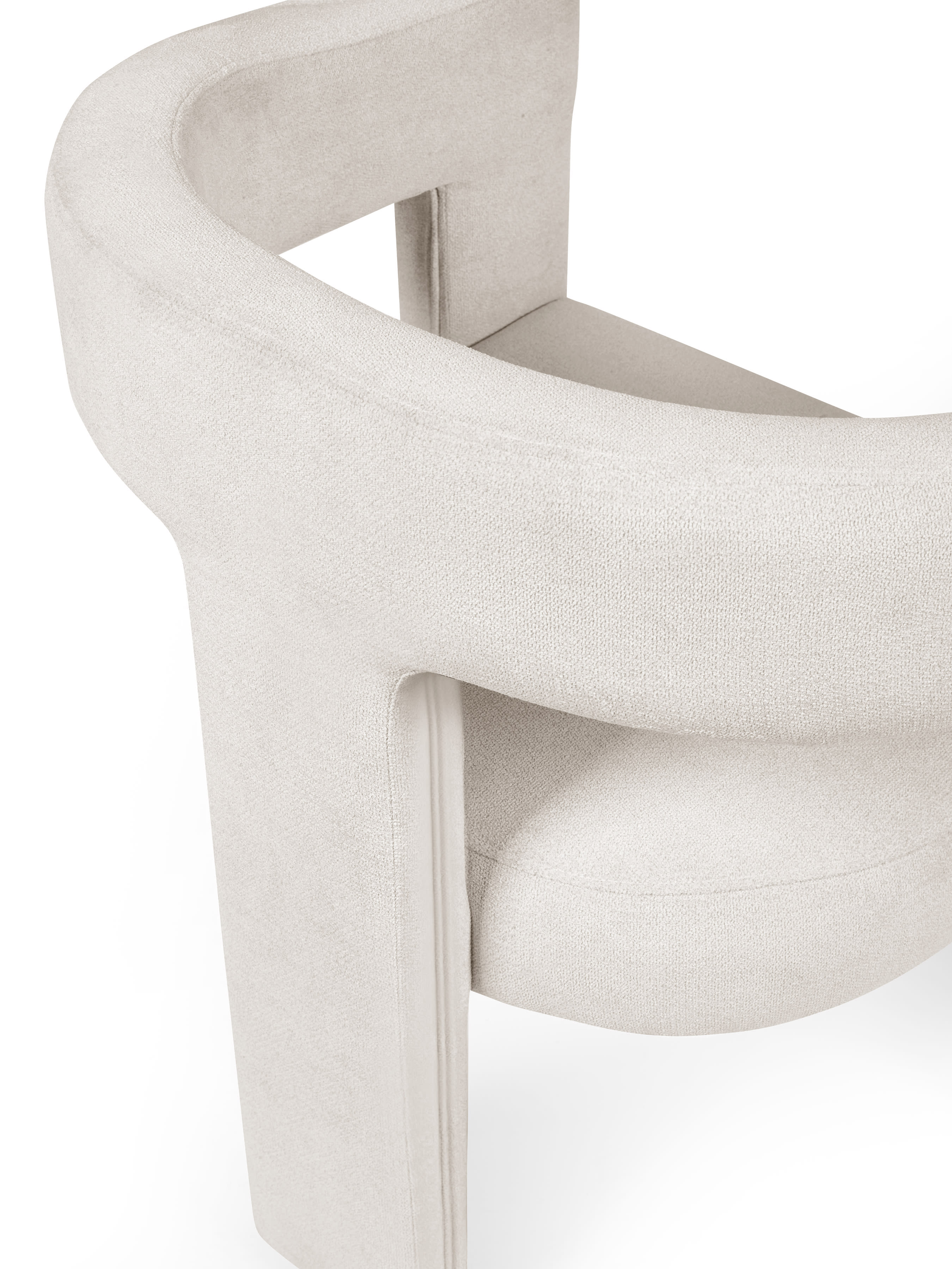 Elara Cream Chenille Upholstered Chair