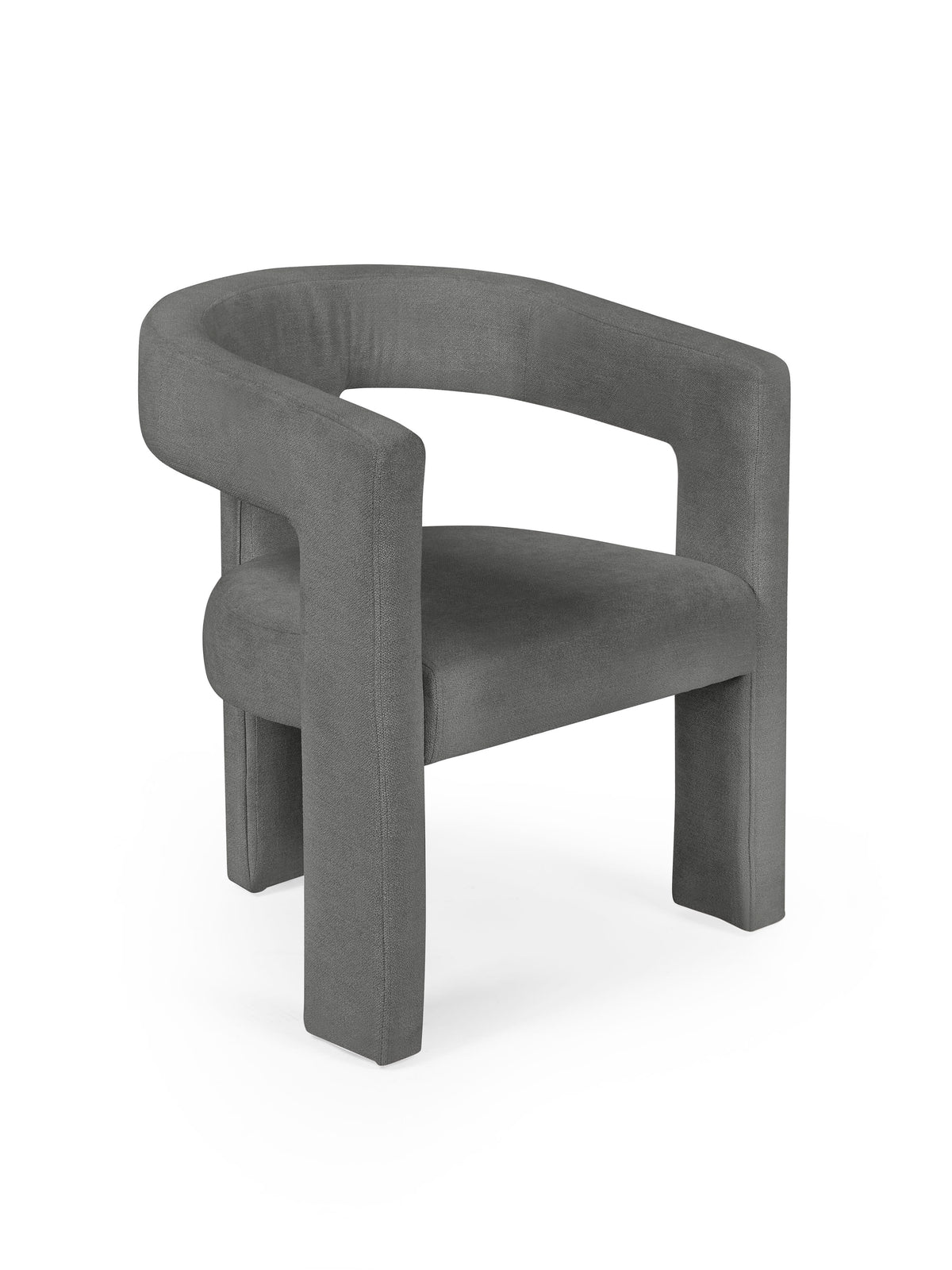 Elara Grey Chenille Upholstered Chair