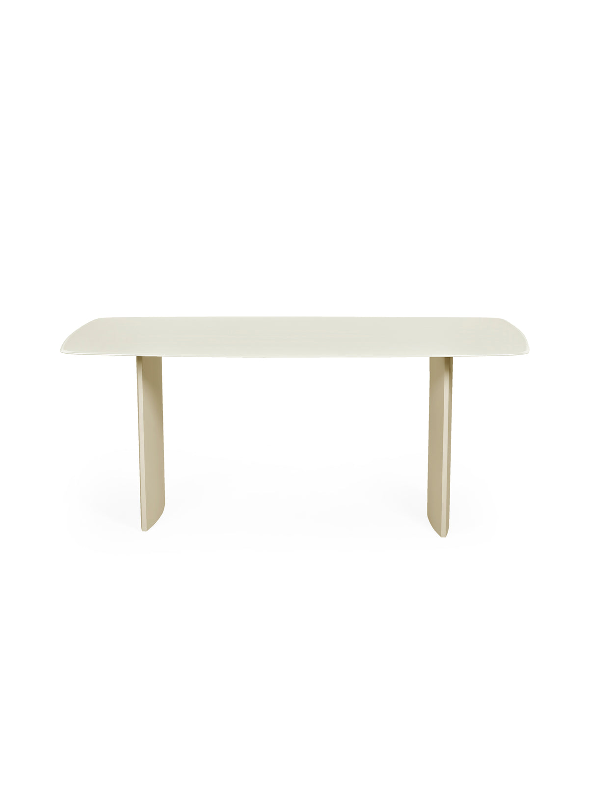 Element Rectangular Glass Table – Matt Cream