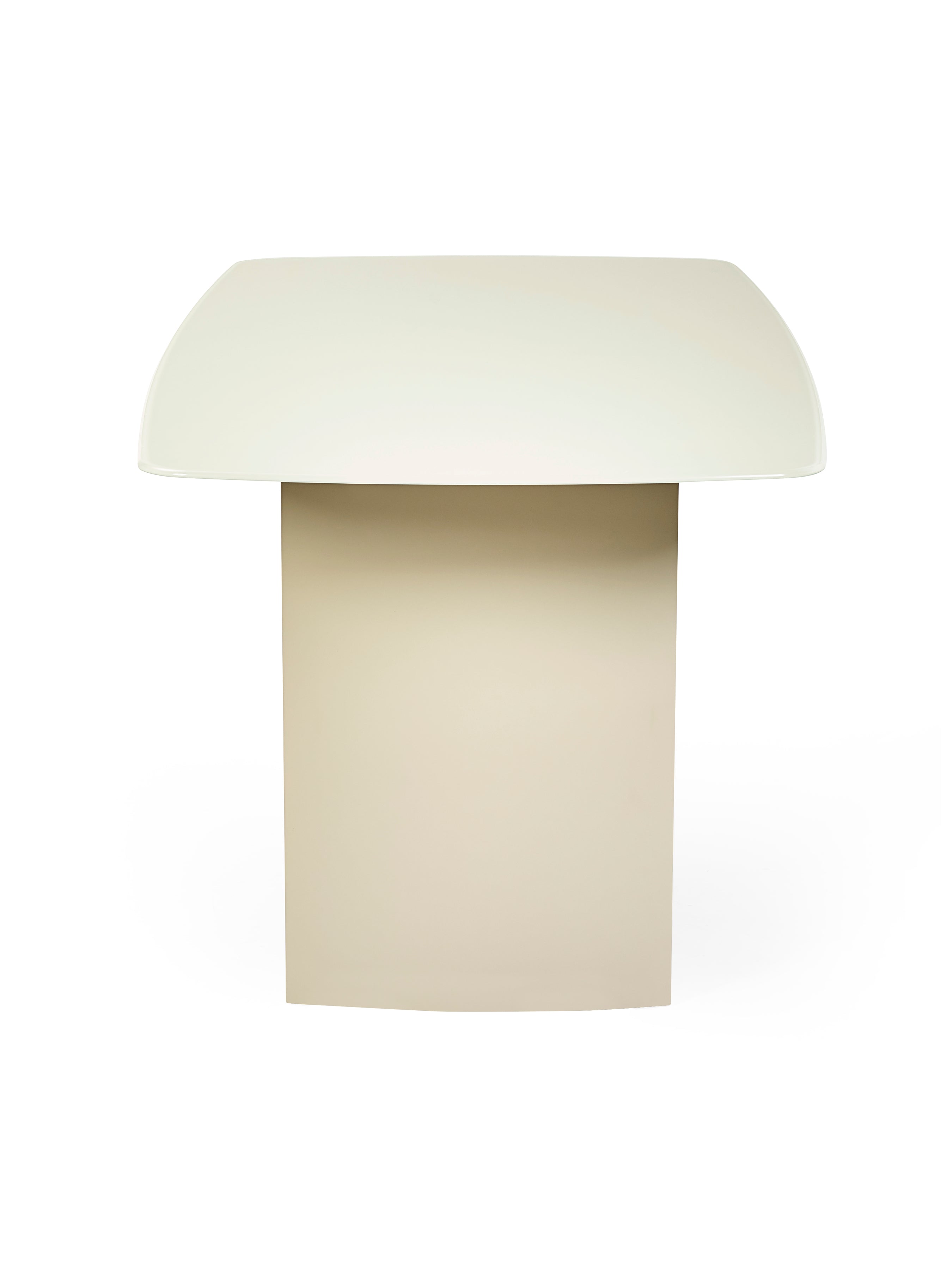 Element Rectangular Glass Table – Matt Cream