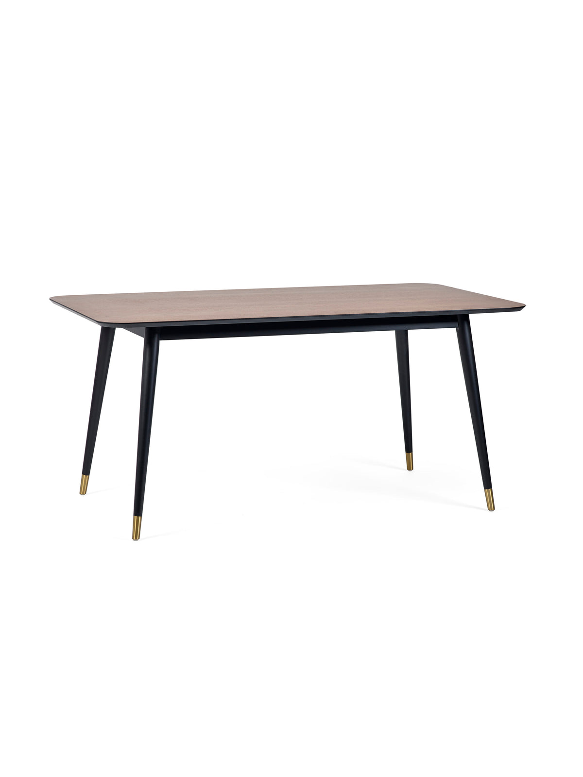 Findlay Rectangular Dining Table - Walnut & Black