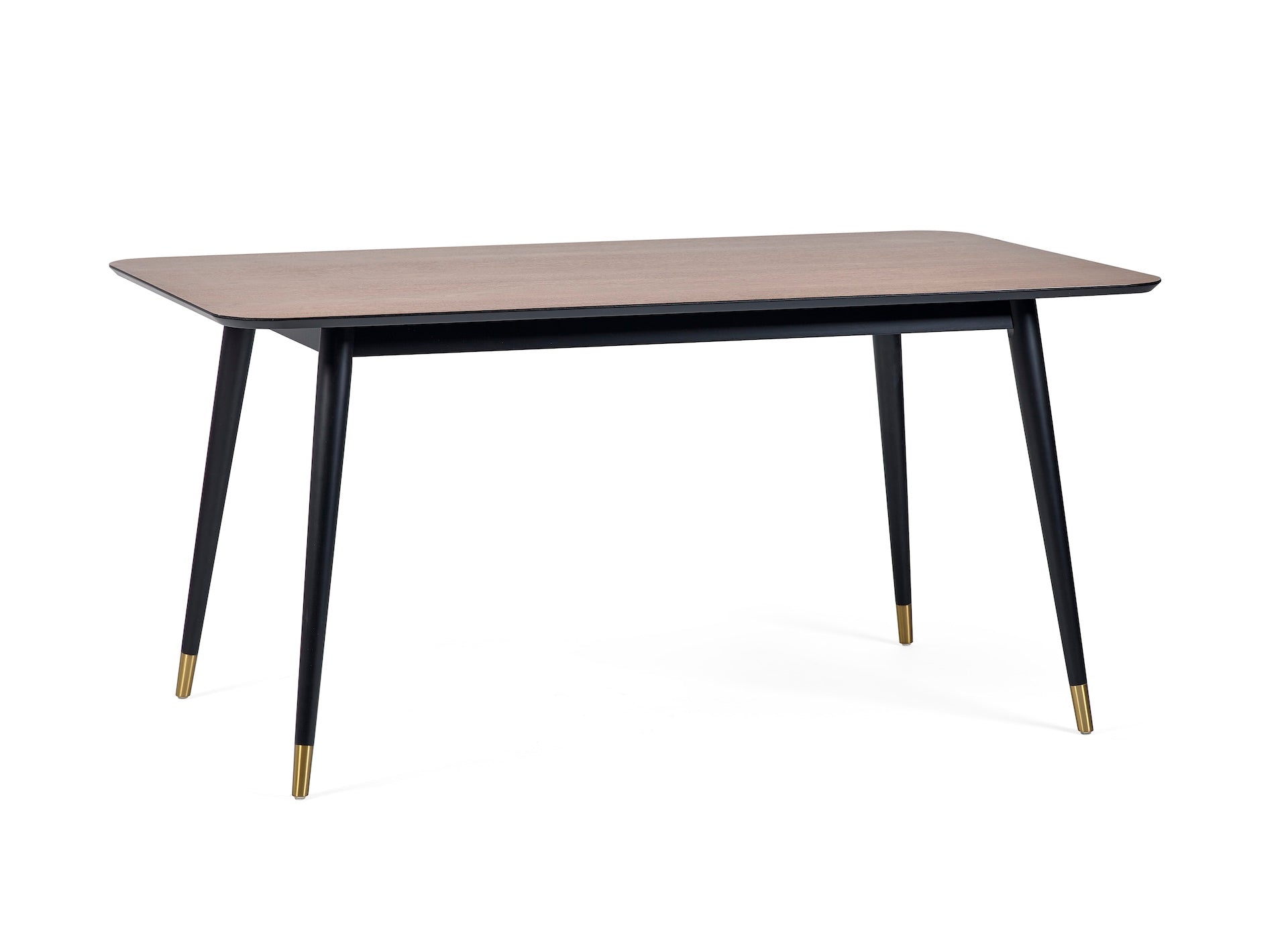 Findlay Rectangular Dining Table - Walnut & Black – Julian Bowen