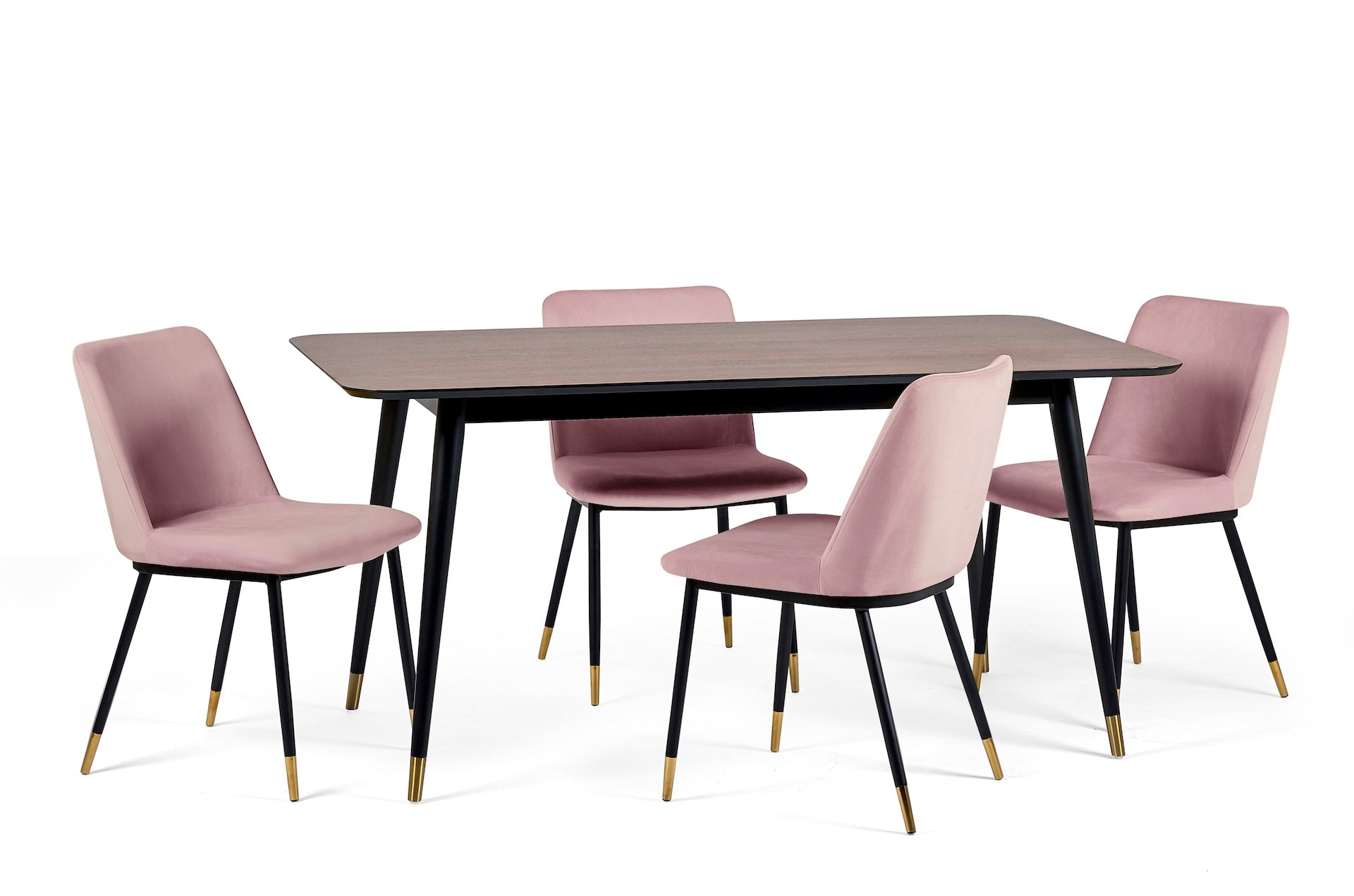 Findlay Rectangular Dining Table - Walnut & Black – Julian Bowen, view 7