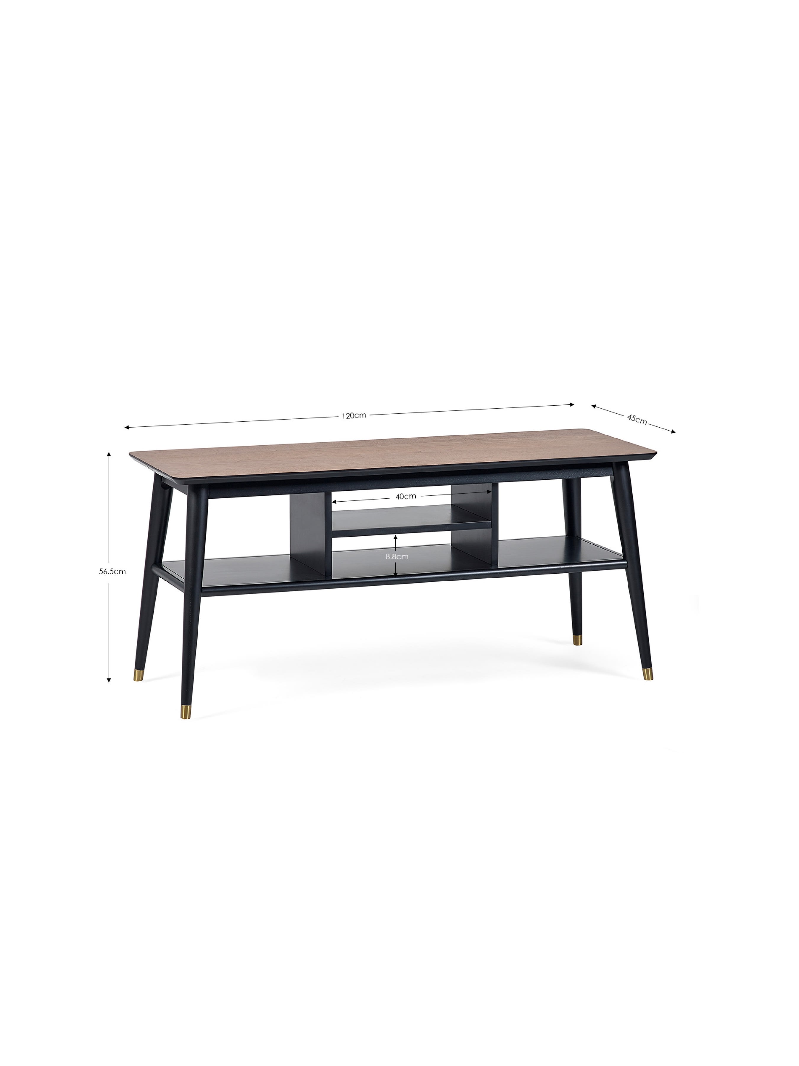 Findlay Media Unit - Walnut & Black