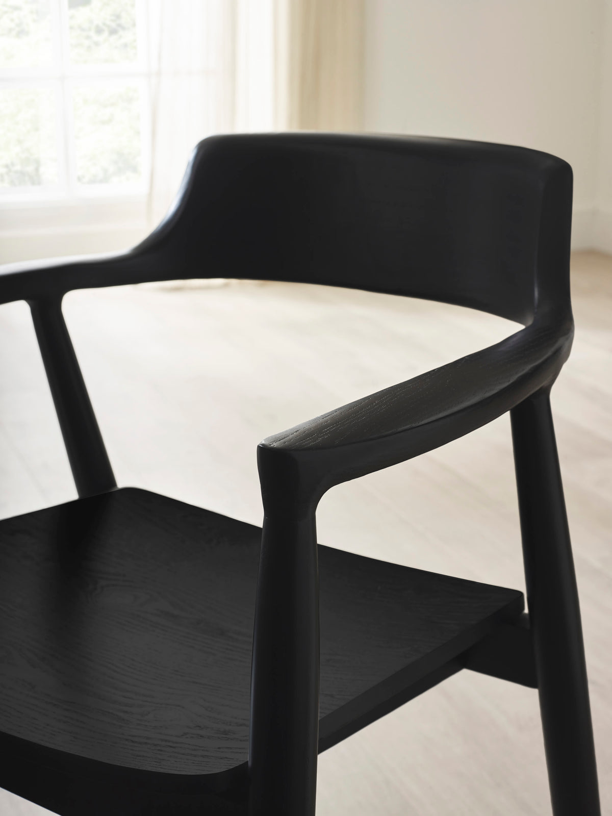 Set of 2 Franklin Dining Chair with Arms – Black Ash Effect