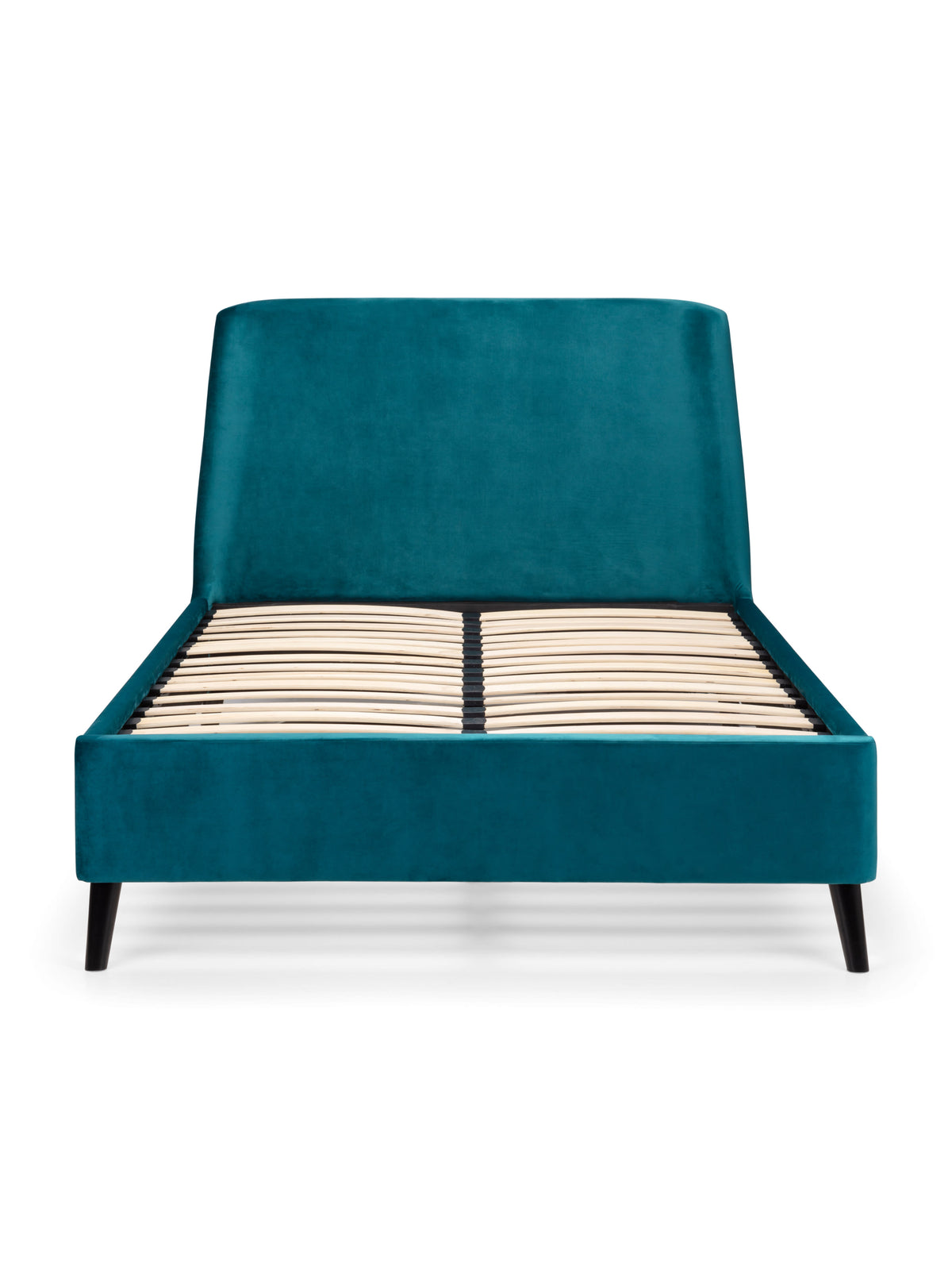 Frida Curved Velvet Bed - Teal
