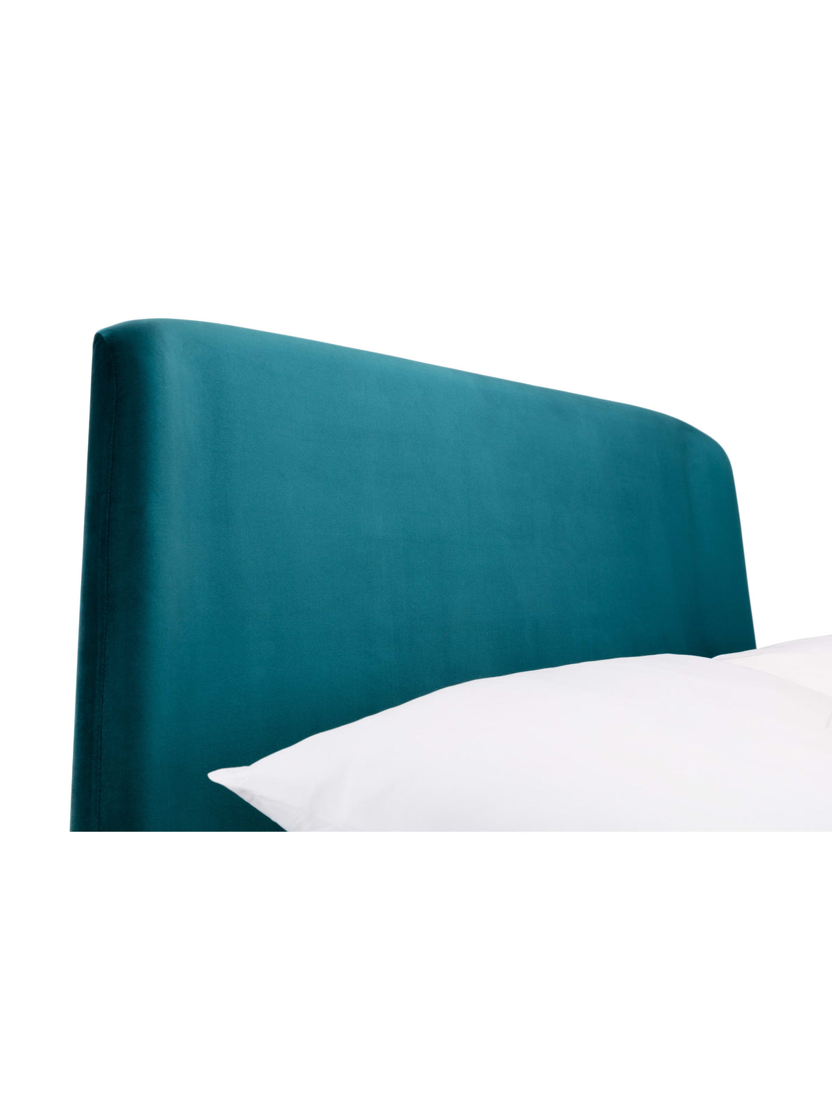 Frida Curved Velvet Bed - Teal