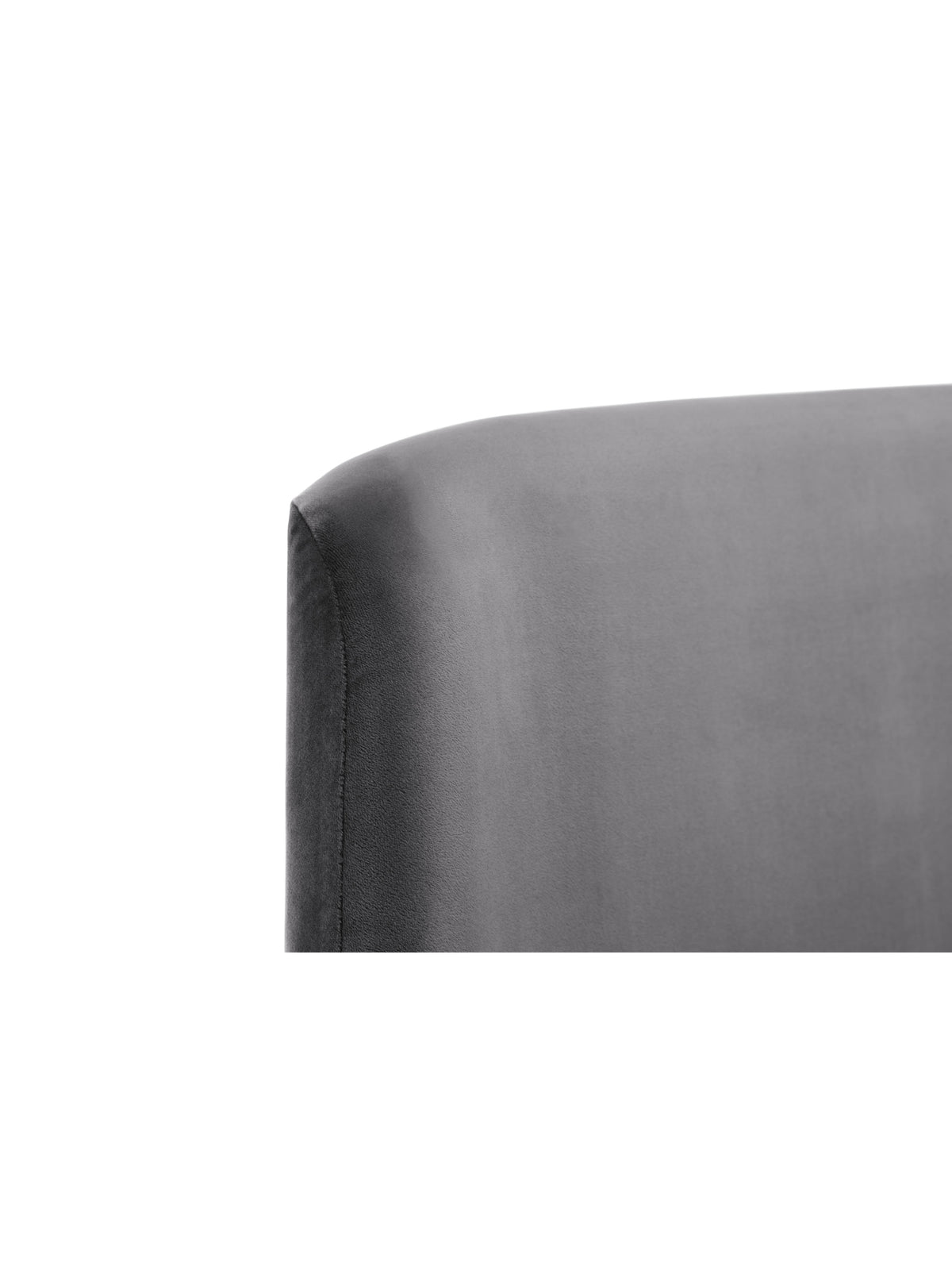 Frida Curved Velvet Bed - Grey