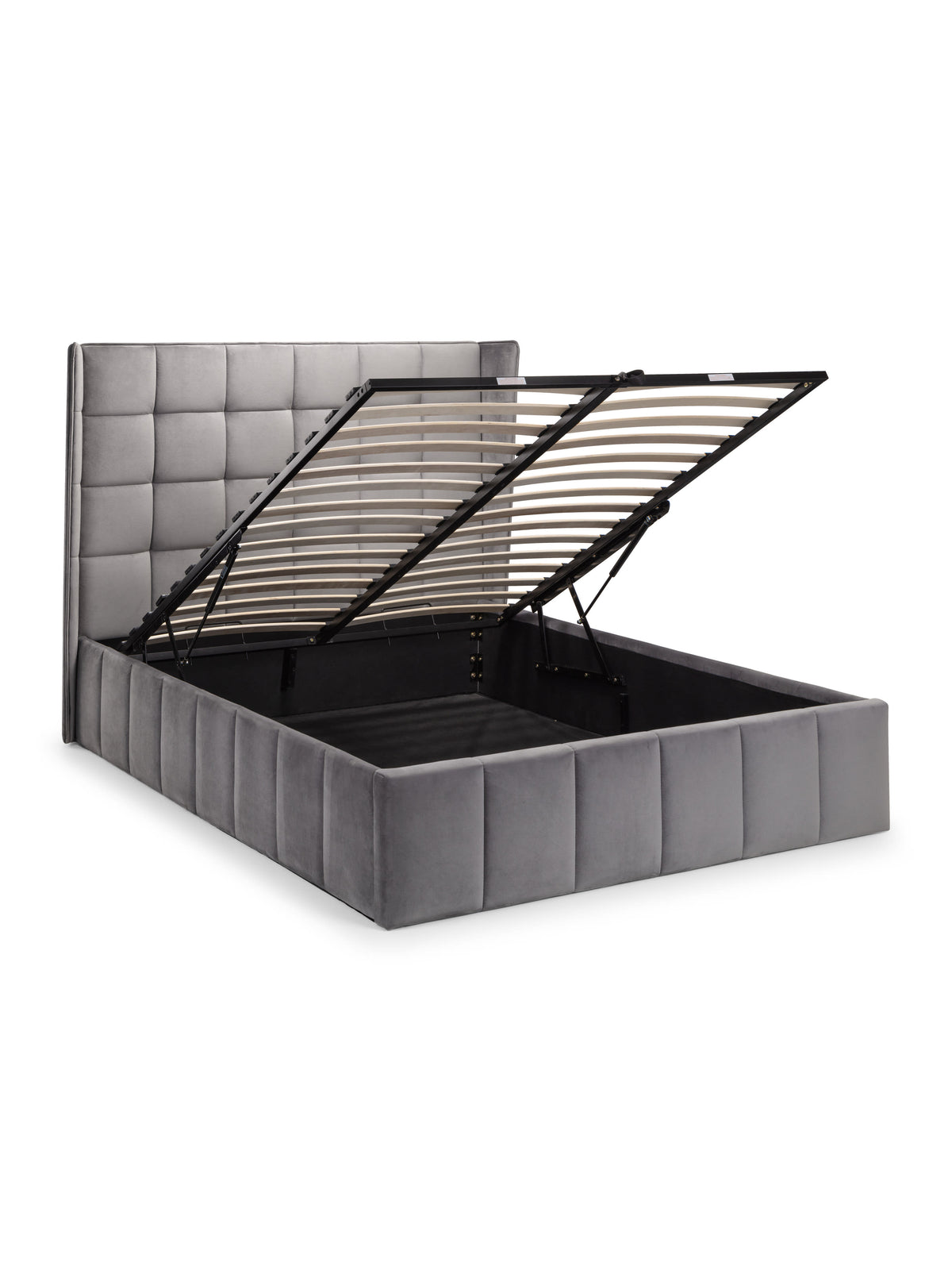 Gatsby Storage Ottoman Bed - Light Grey