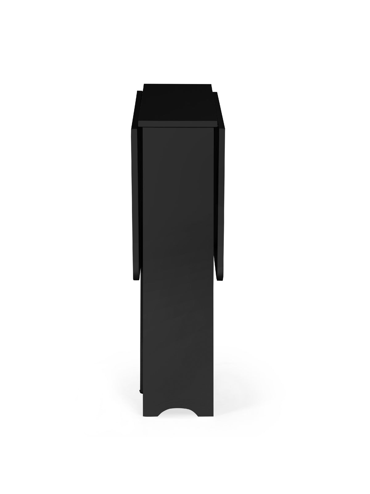 Gatan Small Gateleg Table With 2 Chairs - Black