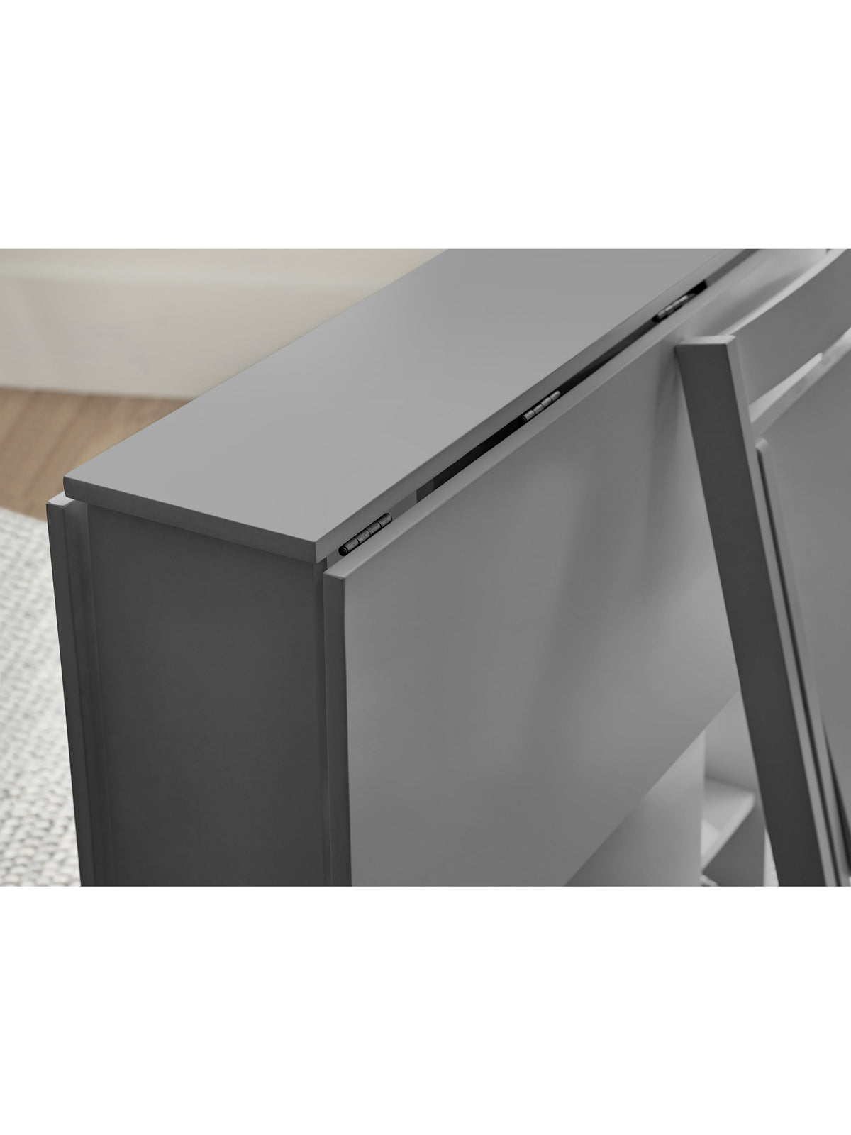 Gatan Small Gateleg Table With 2 Chairs - Grey