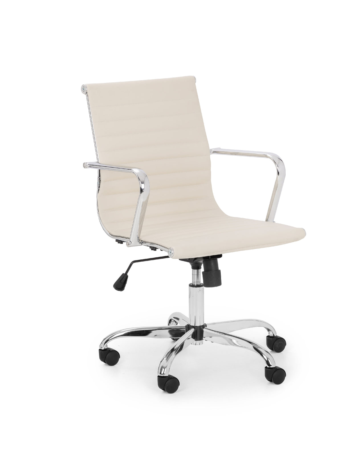 Gio Ivory & Chrome Office Chair