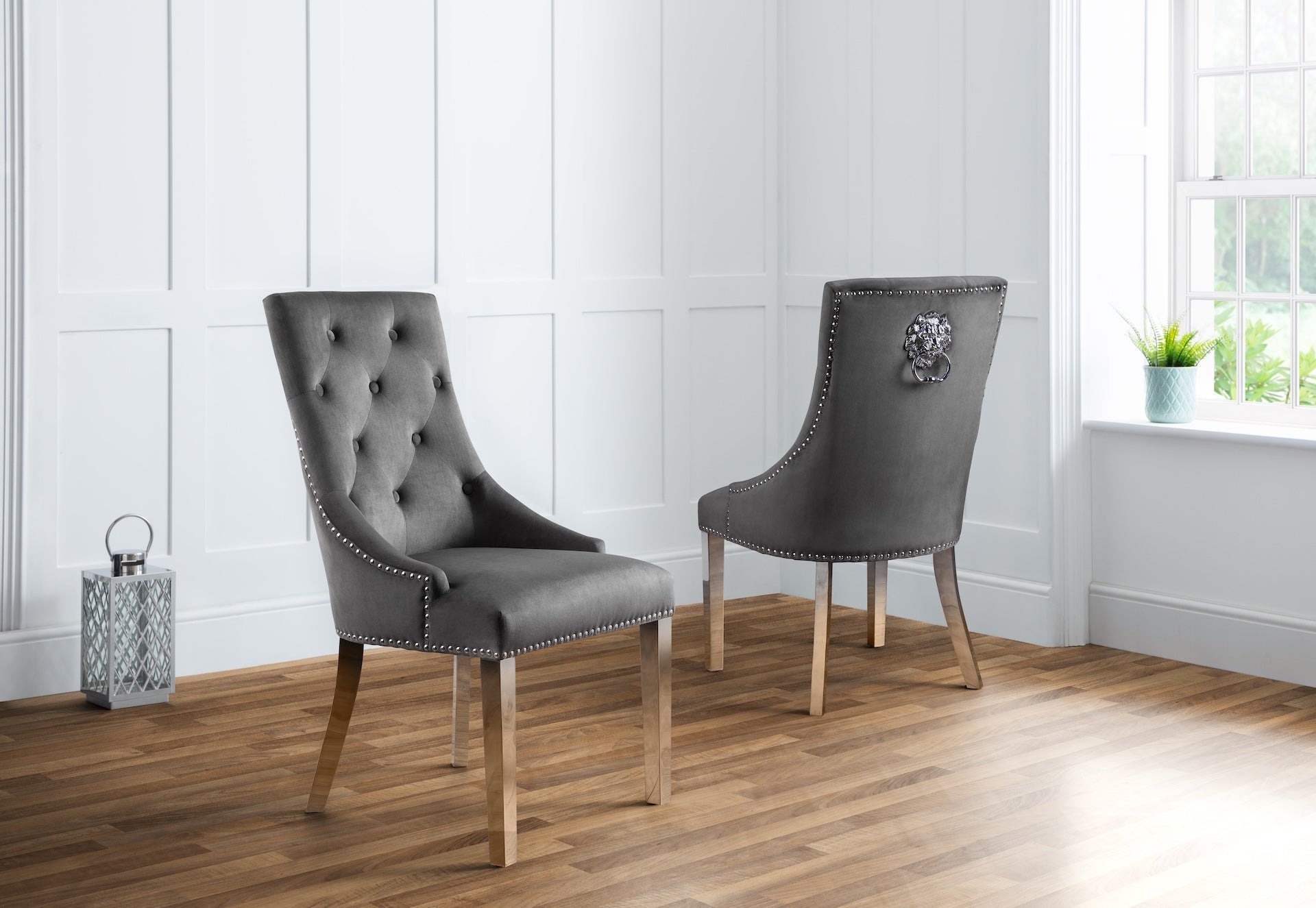 Gladstone Lion Head Chairs (Set Of 2) – Julian Bowen, view 2
