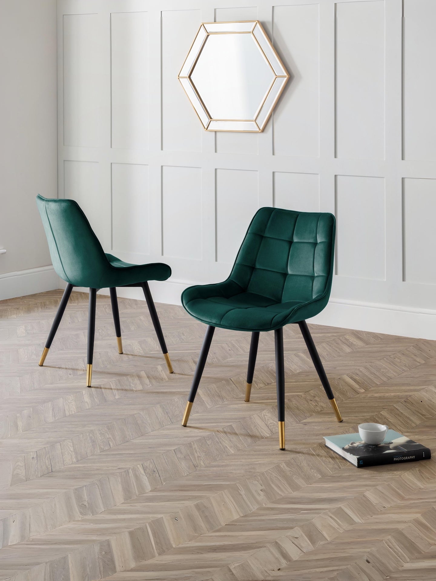 Hadid Dining Chairs - Green (Set Of 2) – Julian Bowen, view 5