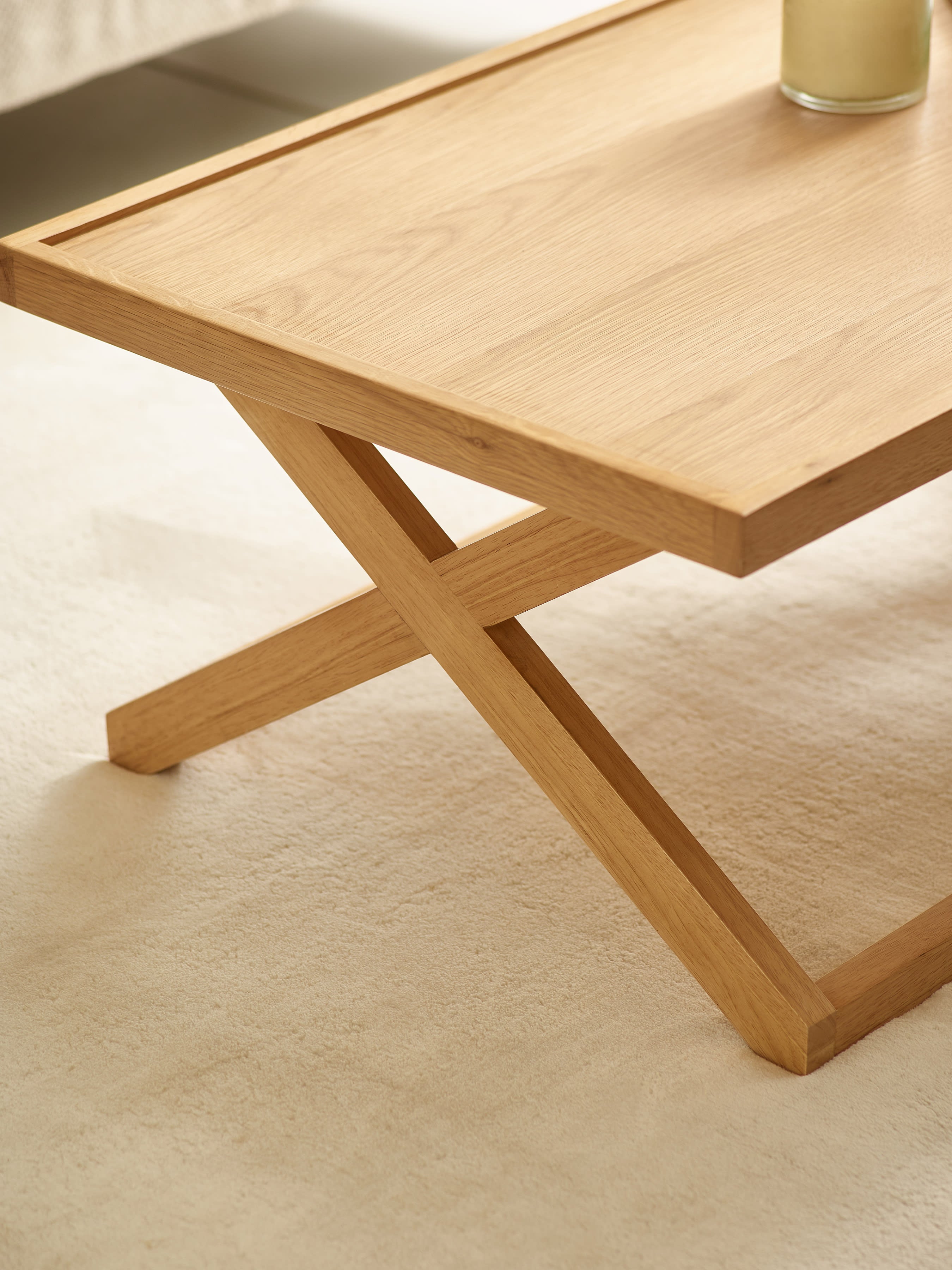 Haddon Natural Oak 110cm Coffee Table – Natural Oak Effect