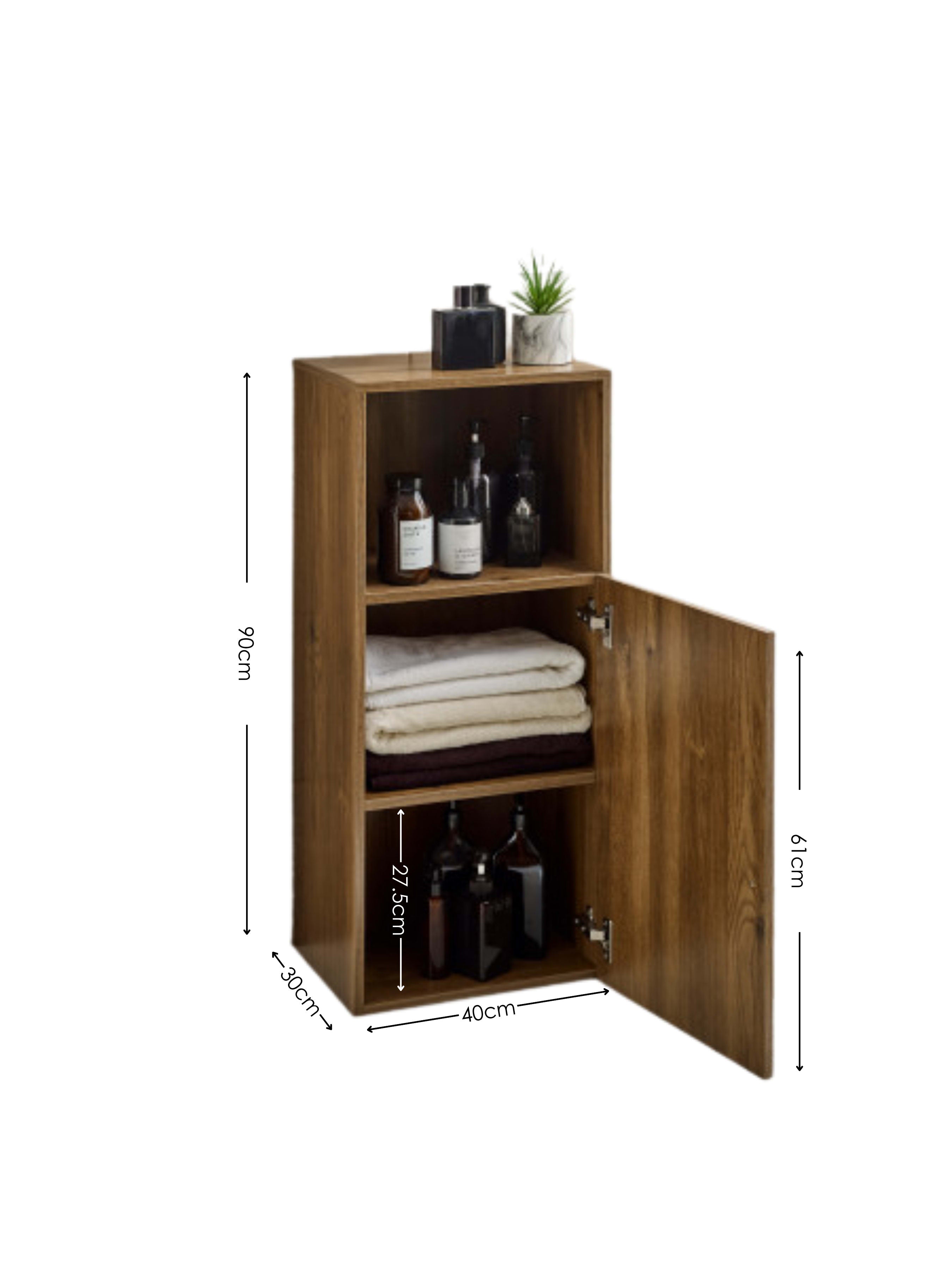 Hampshire Walnut Effect Bathroom Storage Cabinet