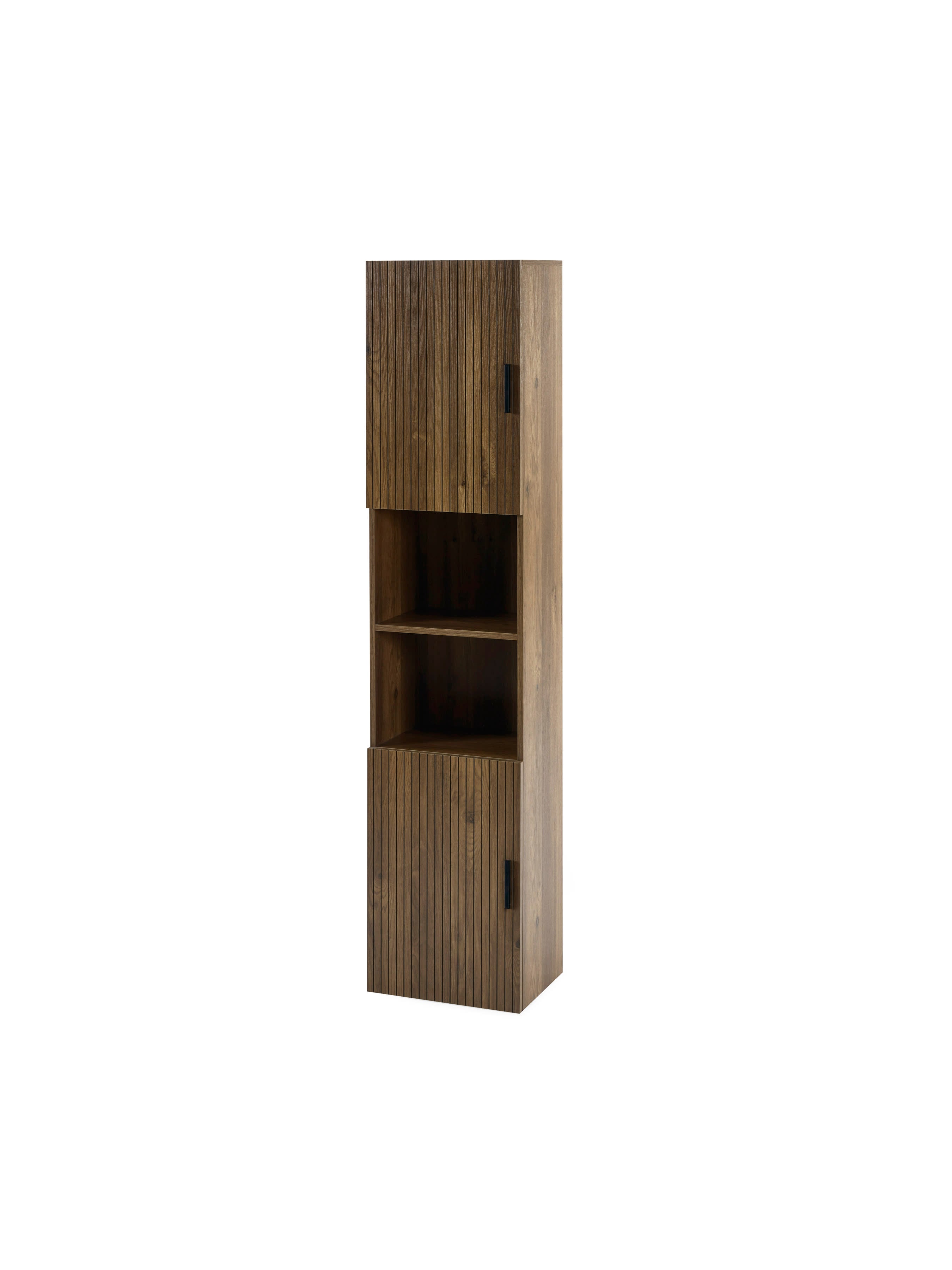 Hampshire Walnut Effect Tall Bathroom Storage Cabinet