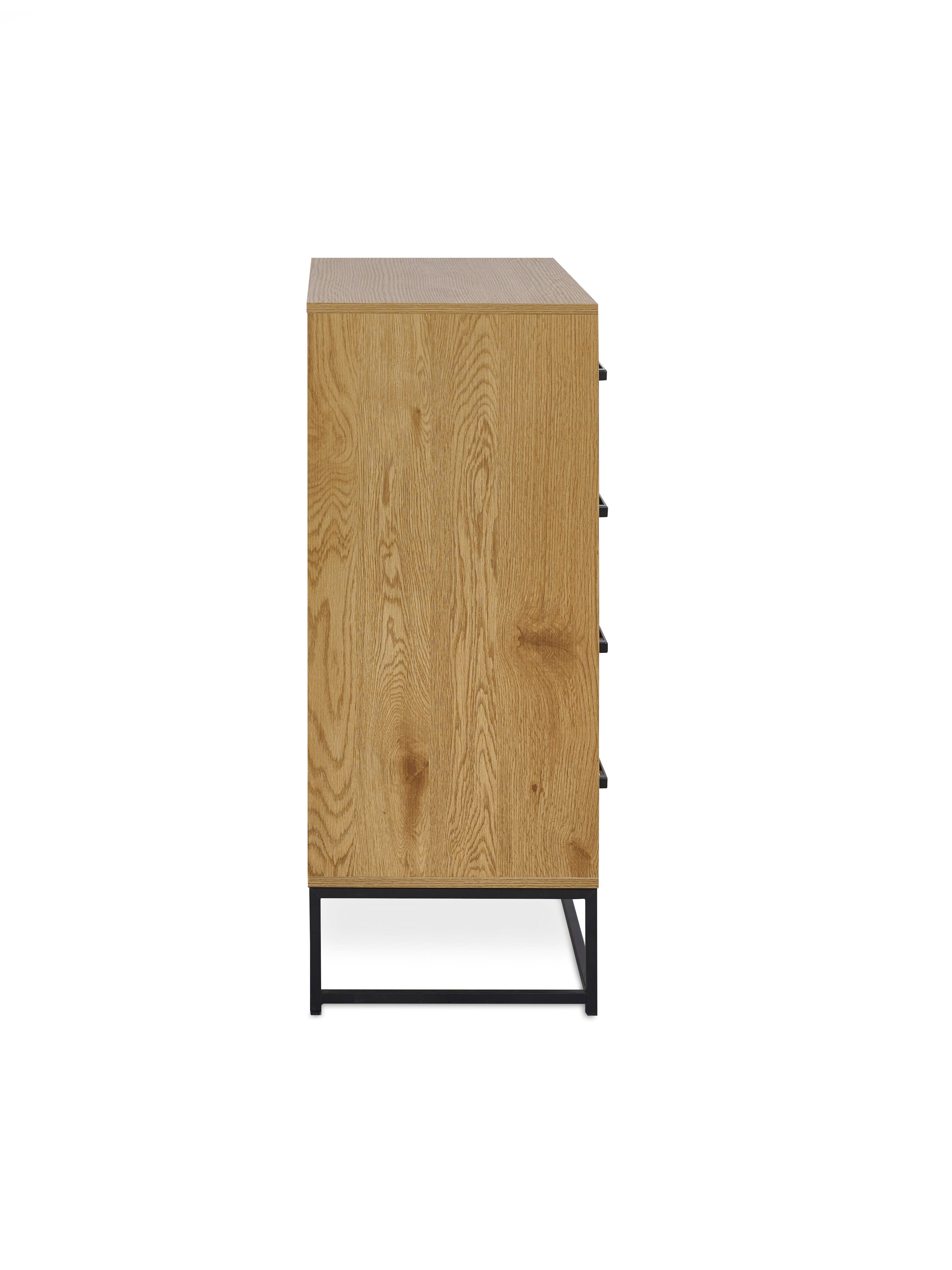 Harlow Light Oak Effect 4 Drawer Chest