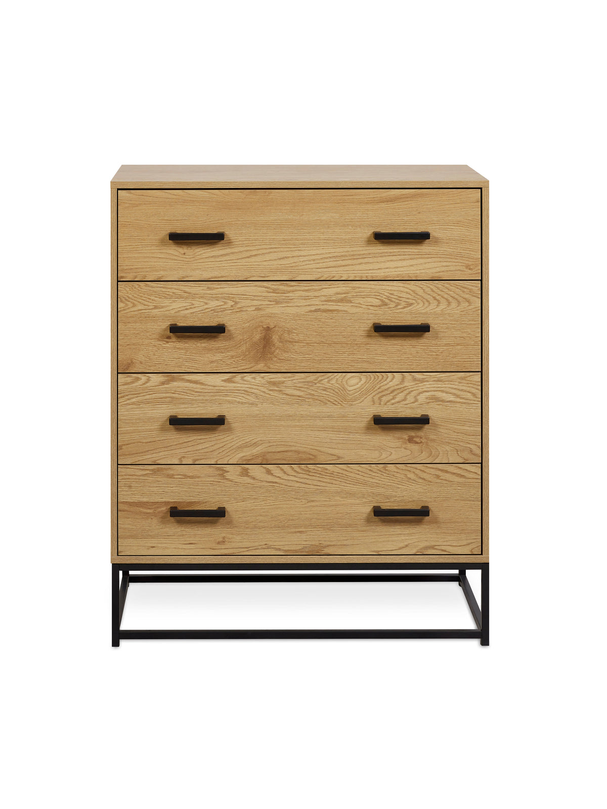 Harlow Light Oak Effect 4 Drawer Chest