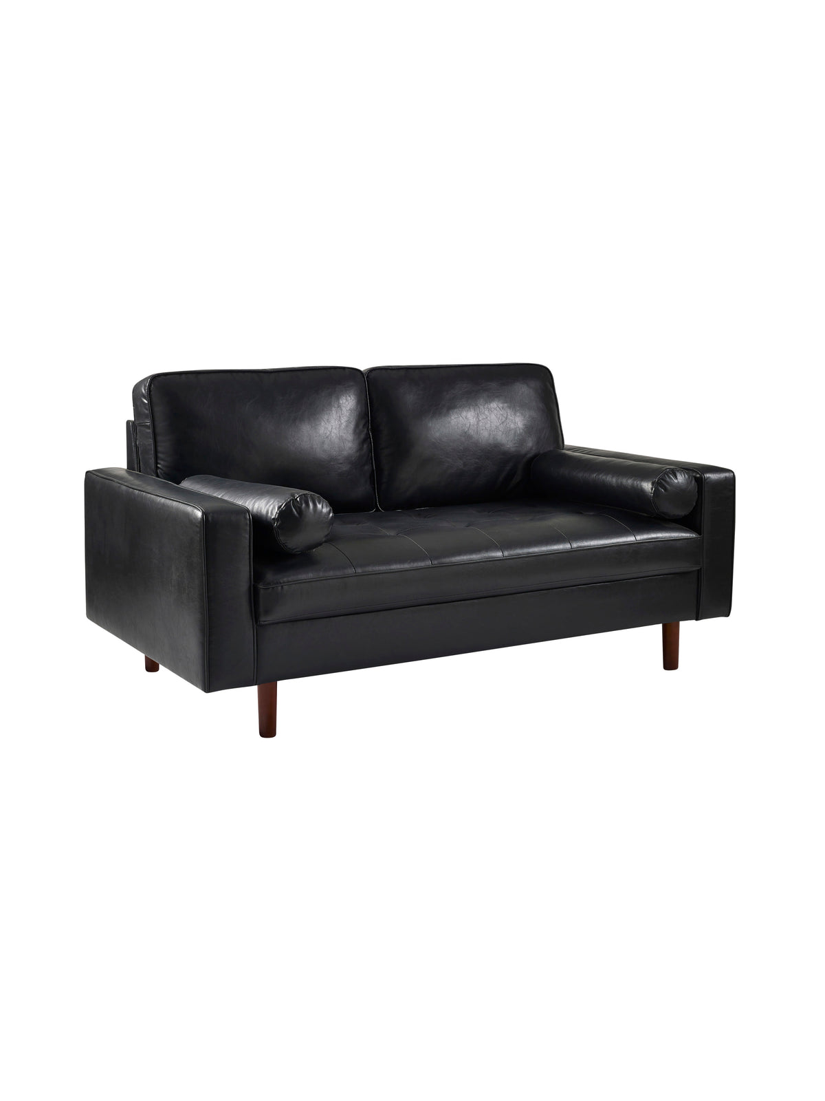 Henley Black Faux Leather 3 Seater Sofa