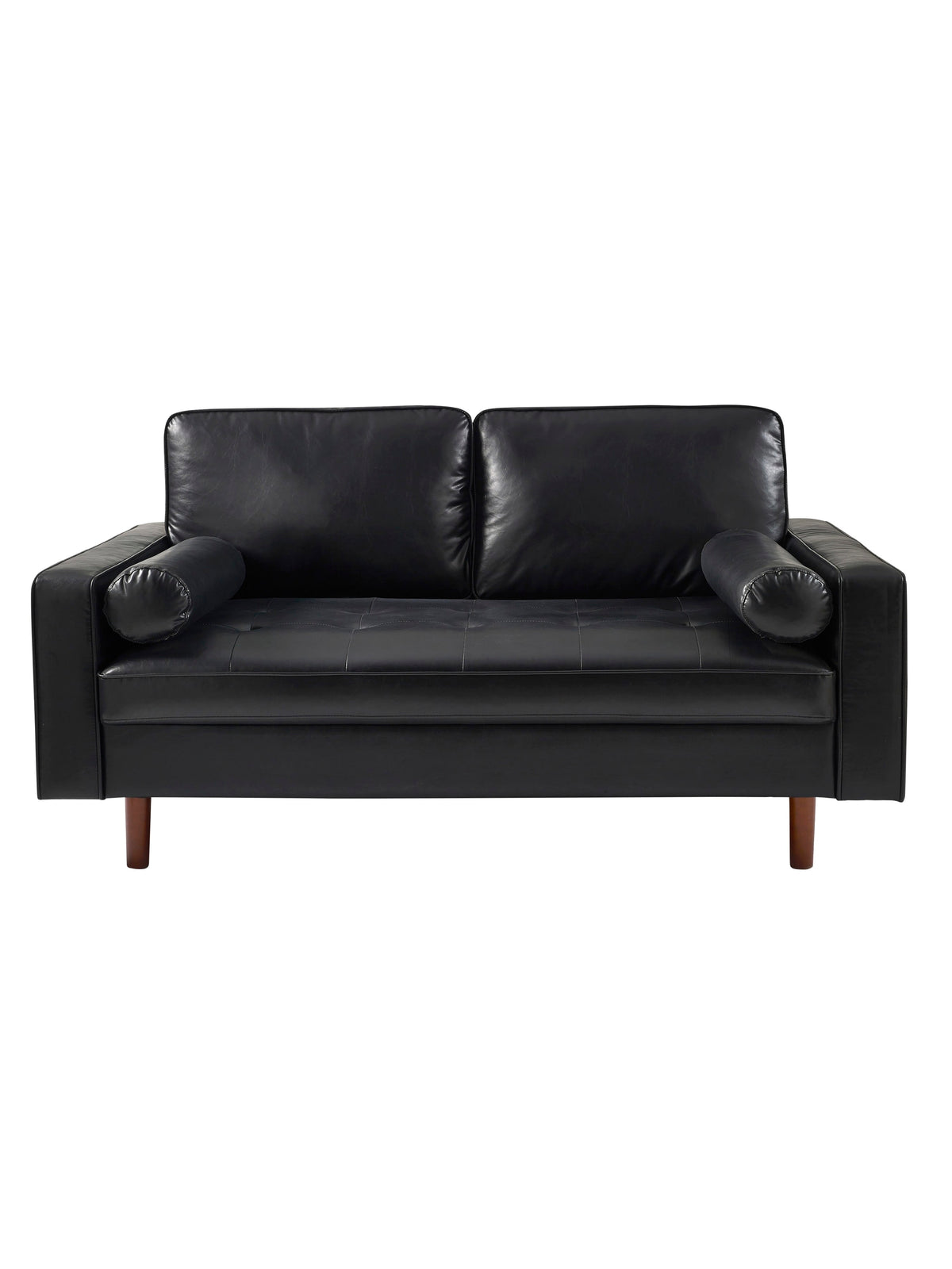 Henley Black Faux Leather 3 Seater Sofa