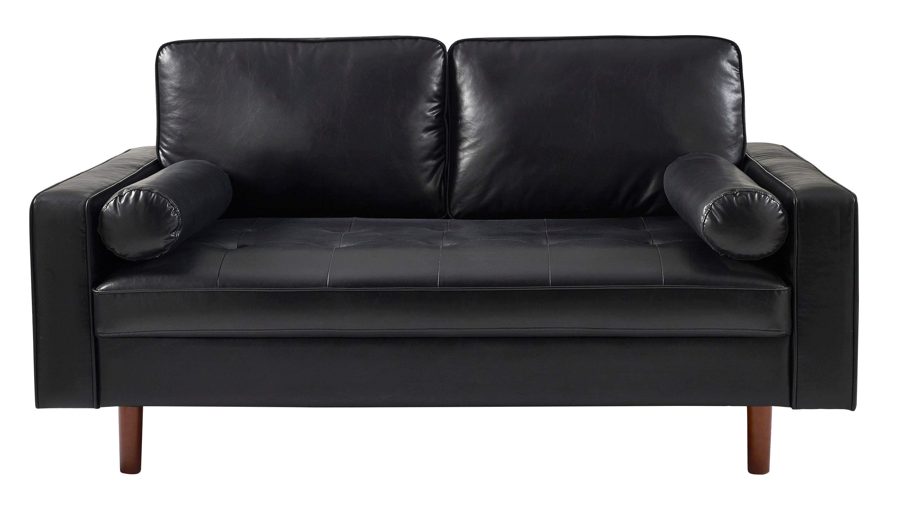 Henley Black Faux Leather 3 Seater Sofa – Julian Bowen