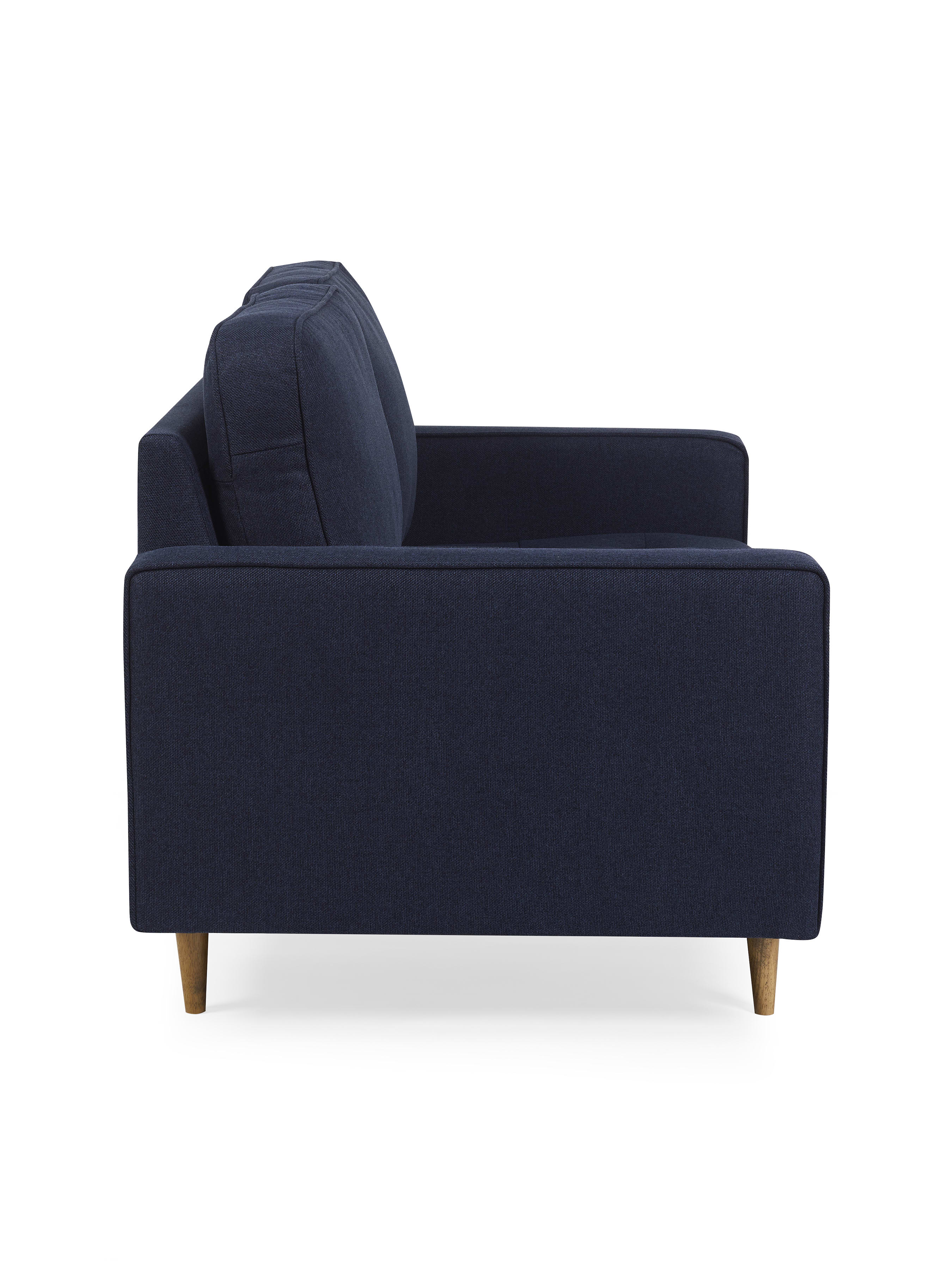 Henrietta Deep Blue Linen Upholstered 3 Seater Sofa