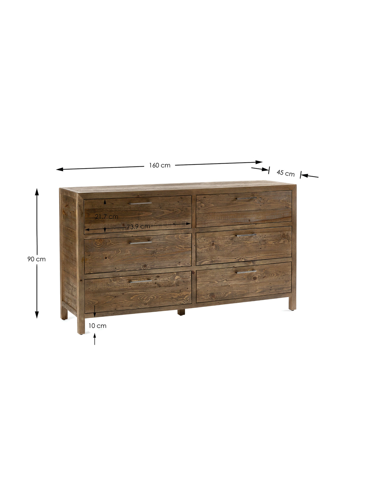 Heritage 6 Drawer Wide Chest