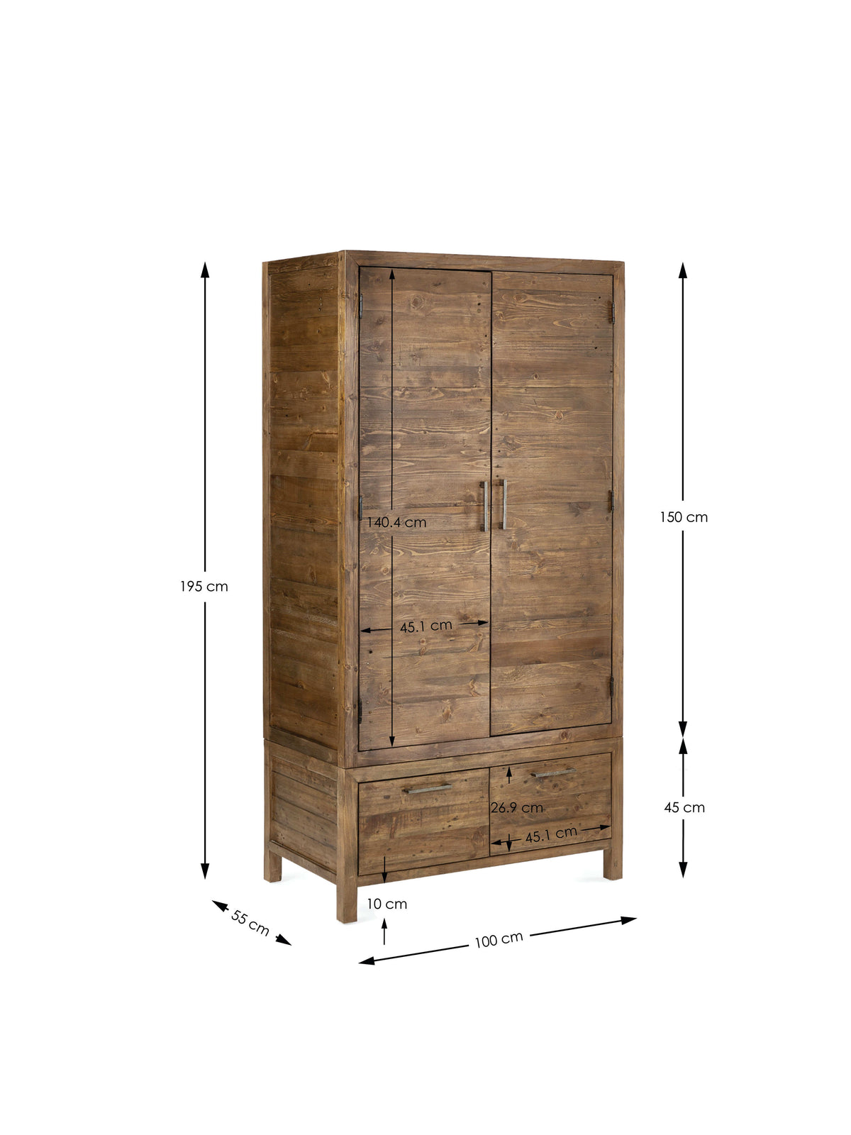 Heritage 2 Door Wardrobe