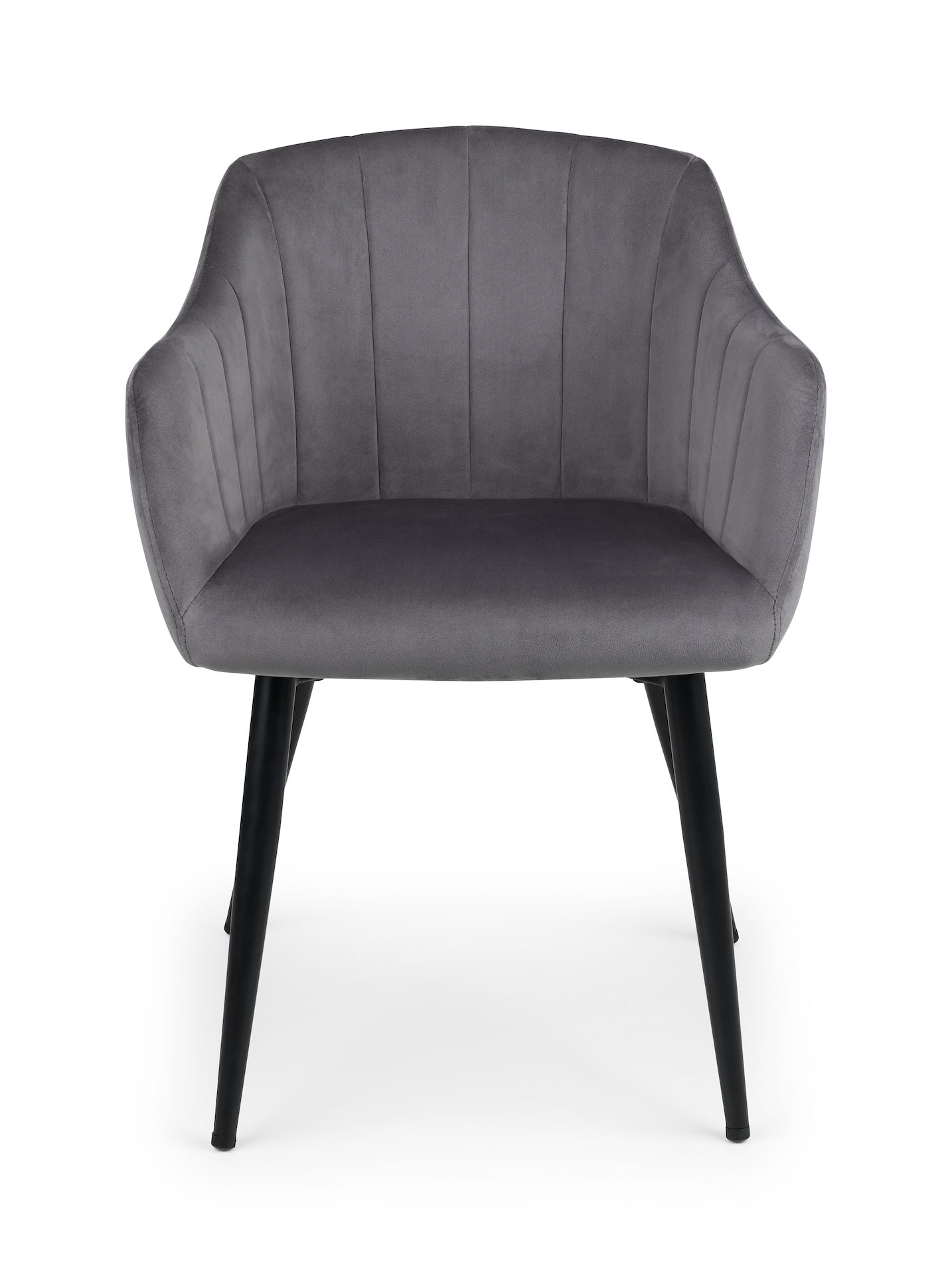 Hobart Scalloped Dining Chairs - Grey (Set Of 2) – Julian Bowen, view 5