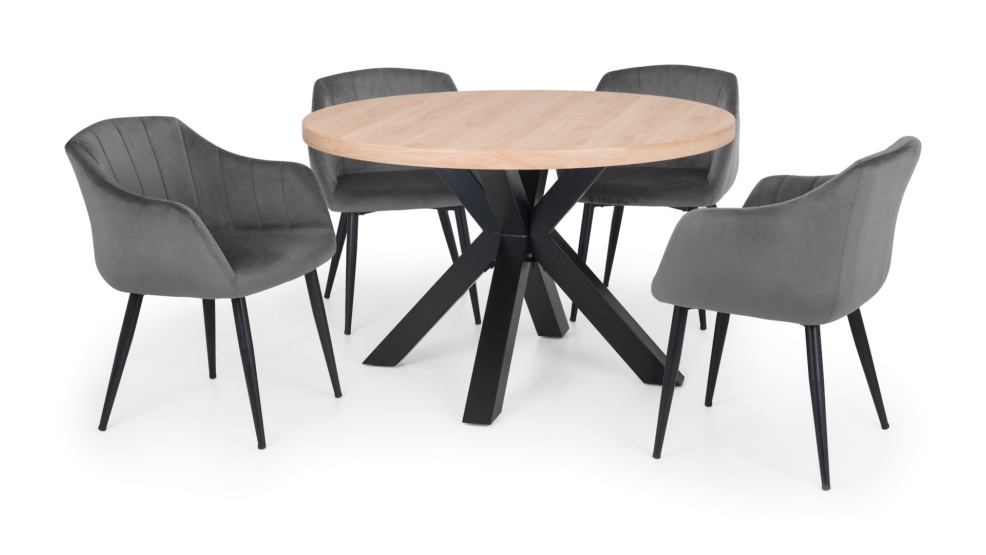 Hobart Scalloped Dining Chairs - Grey (Set Of 2) – Julian Bowen, view 7