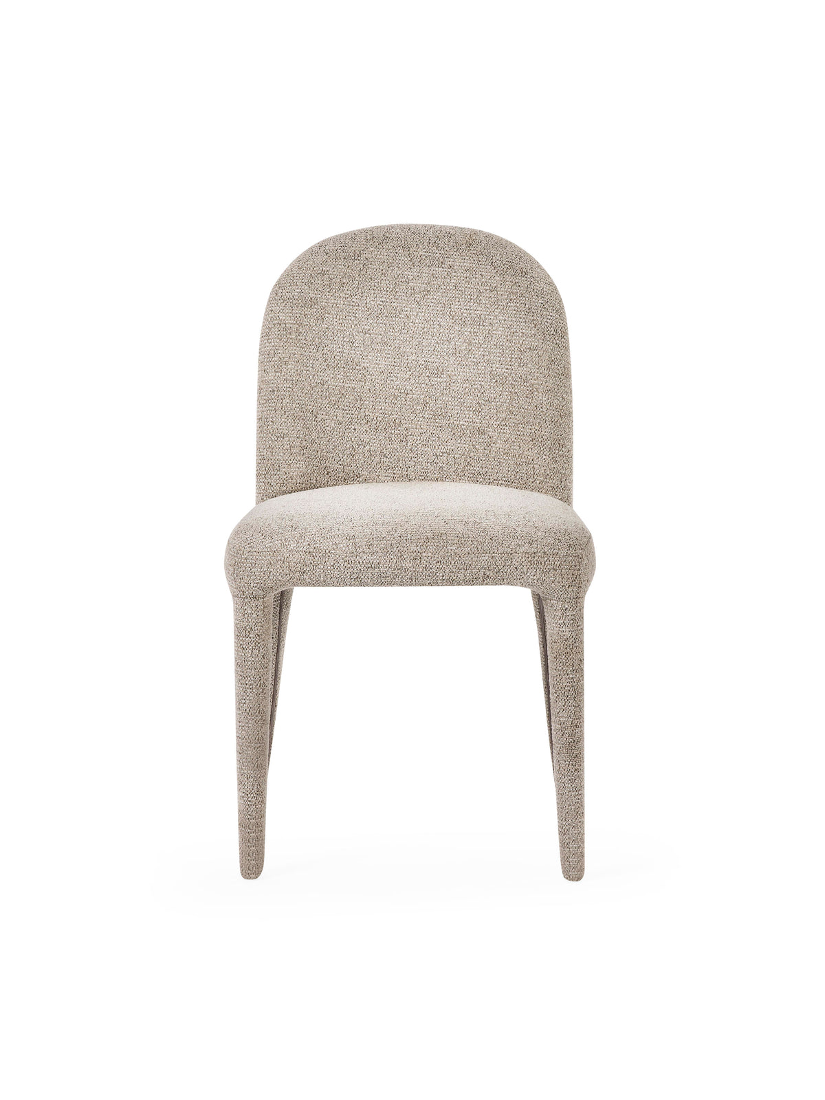 Set of 2 Holly Beige Chenille Upholstered Dining Chairs – Pearl Sand Chenille