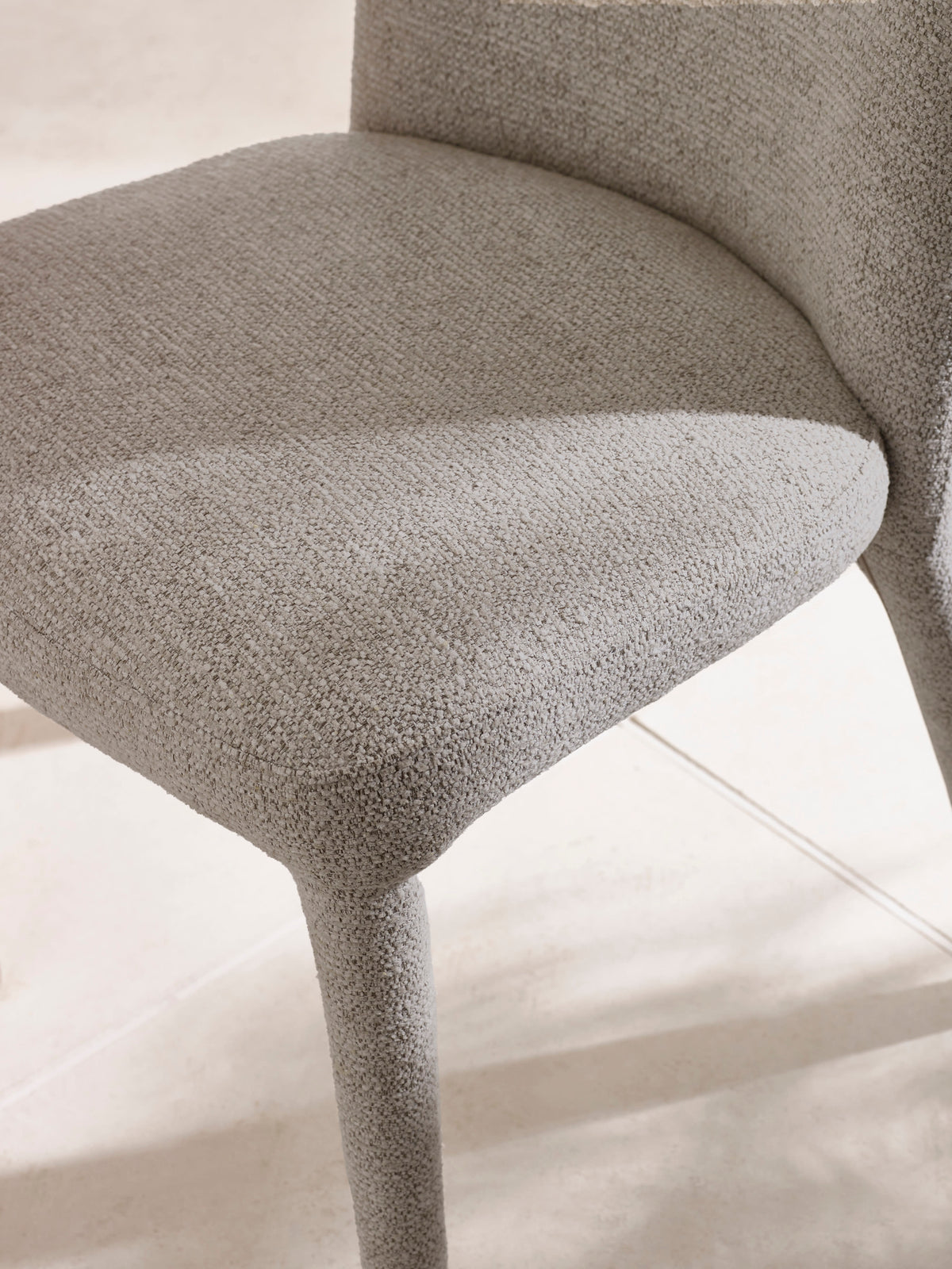 Set of 2 Holly Grey Chenille Upholstered Dining Chairs – Graphite Chenille