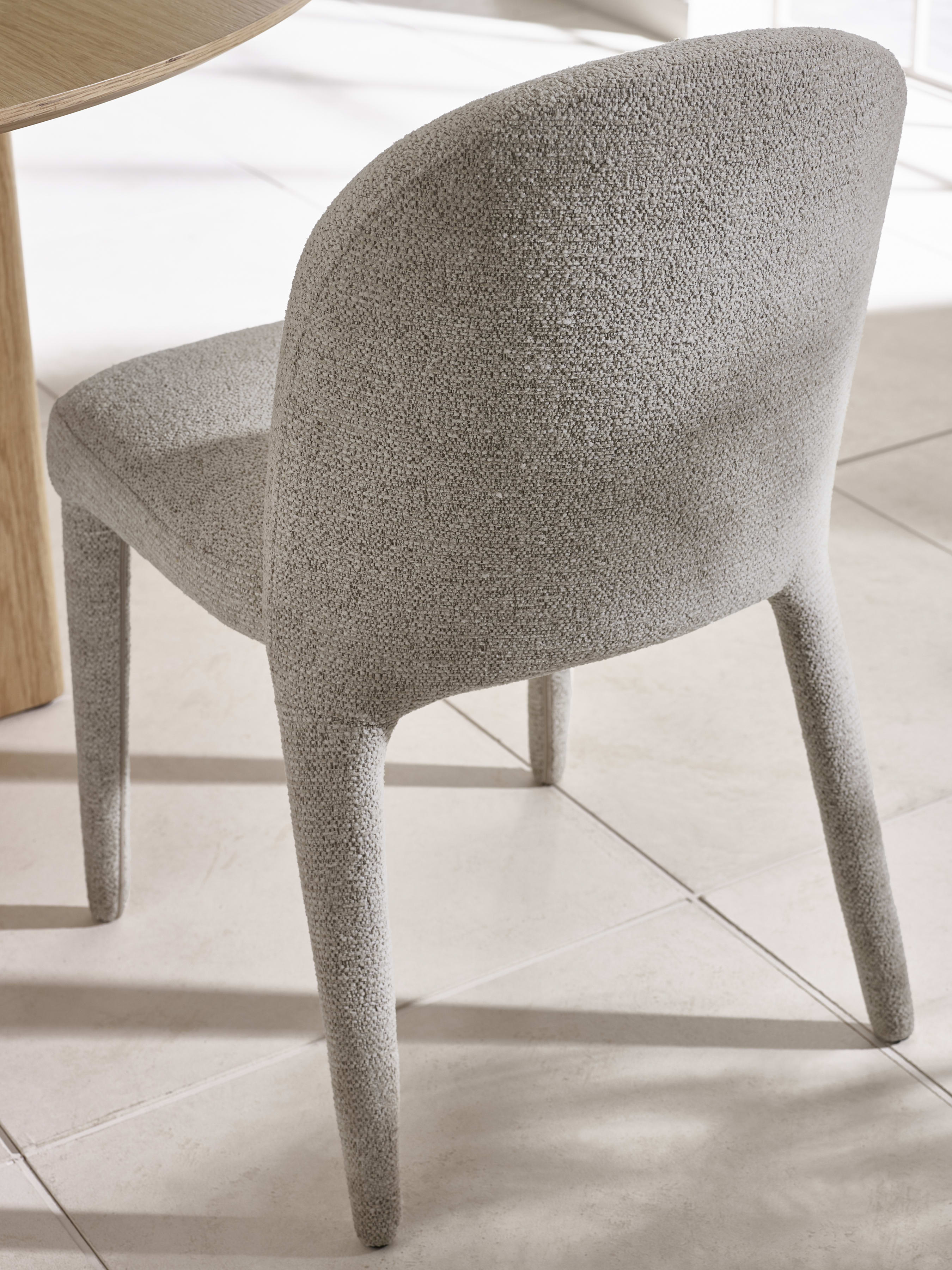 Set of 2 Holly Grey Chenille Upholstered Dining Chairs – Graphite Chenille
