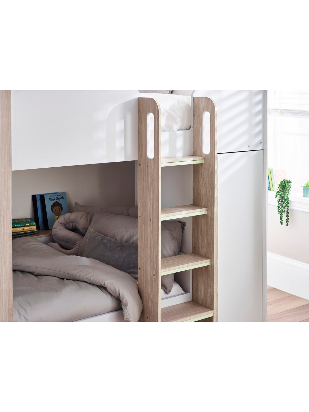 Horizon Bunk Bed - Pale Wood And White