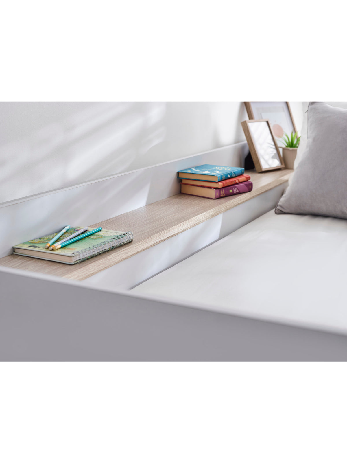 Horizon Bunk Bed - Pale Wood And White