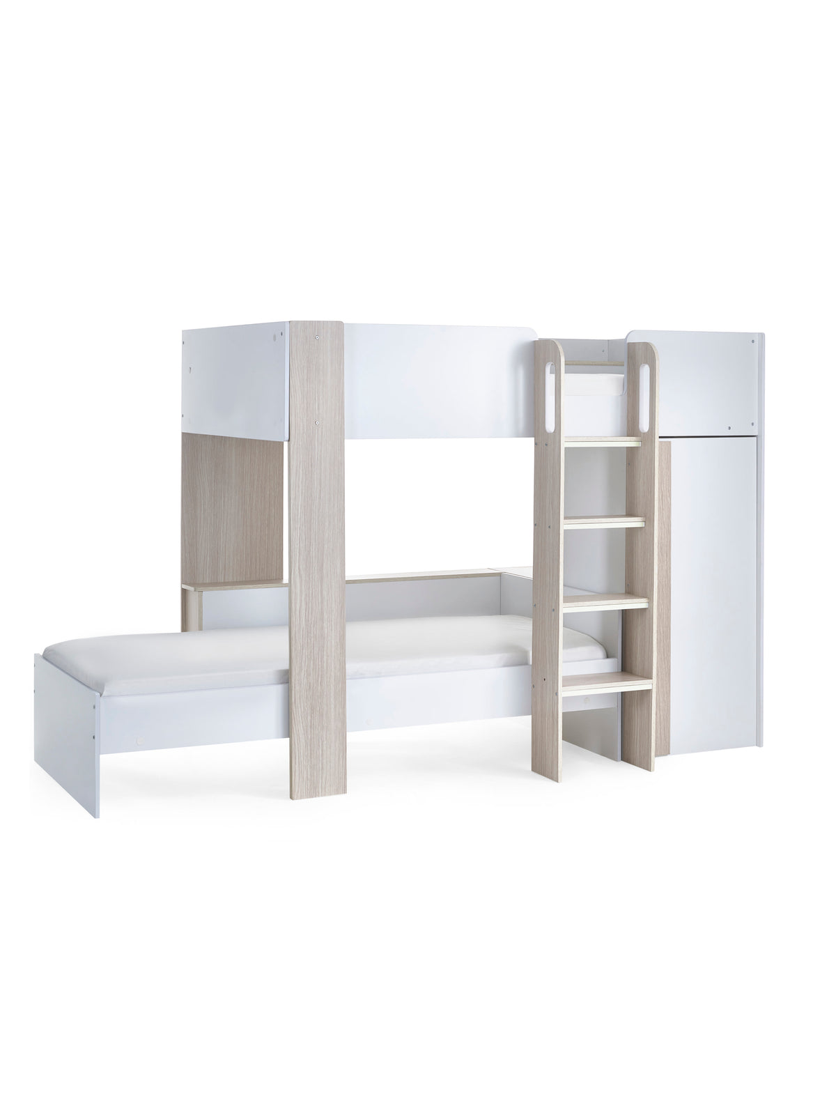 Horizon Bunk Bed - Pale Wood And White